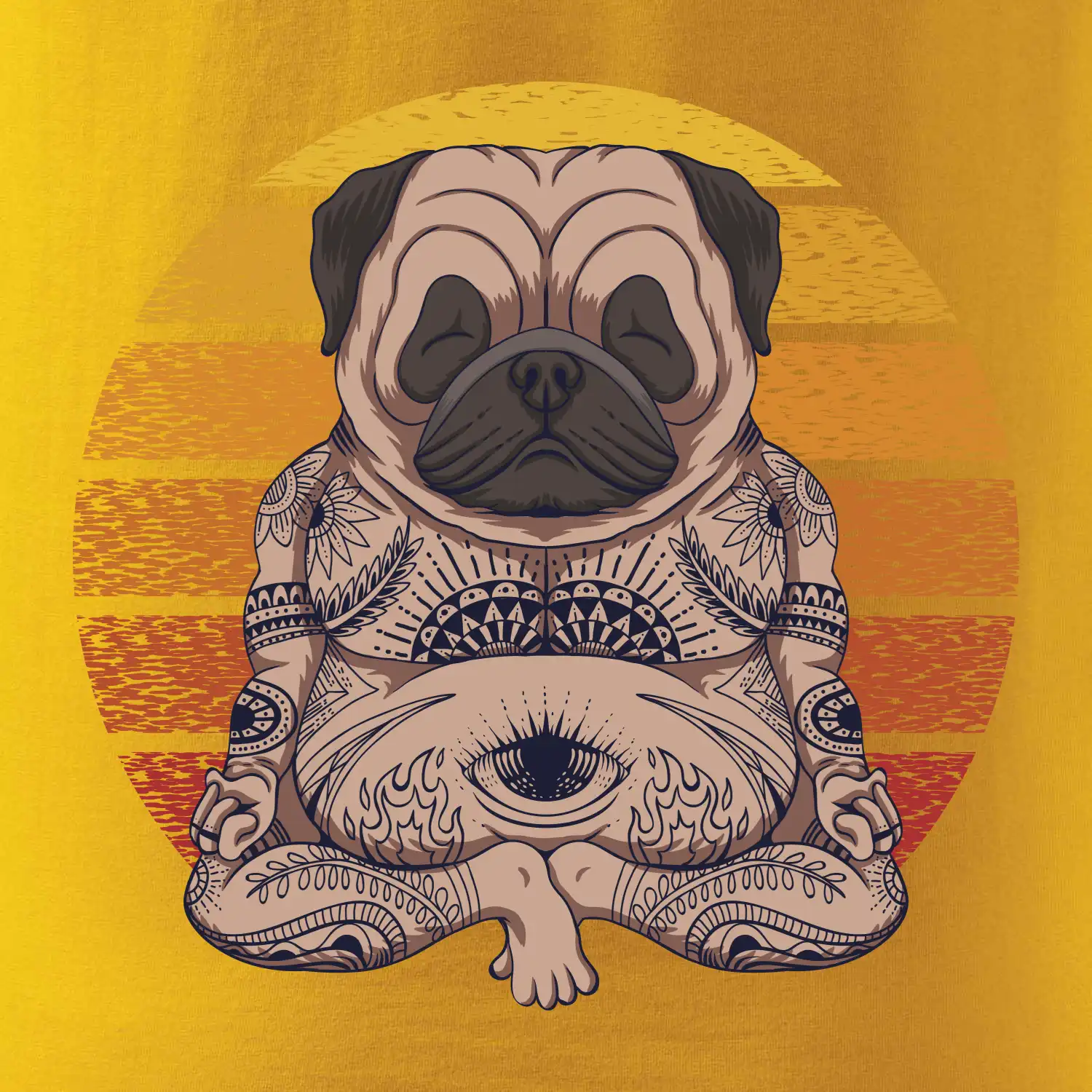 Yoga meditace - pug
