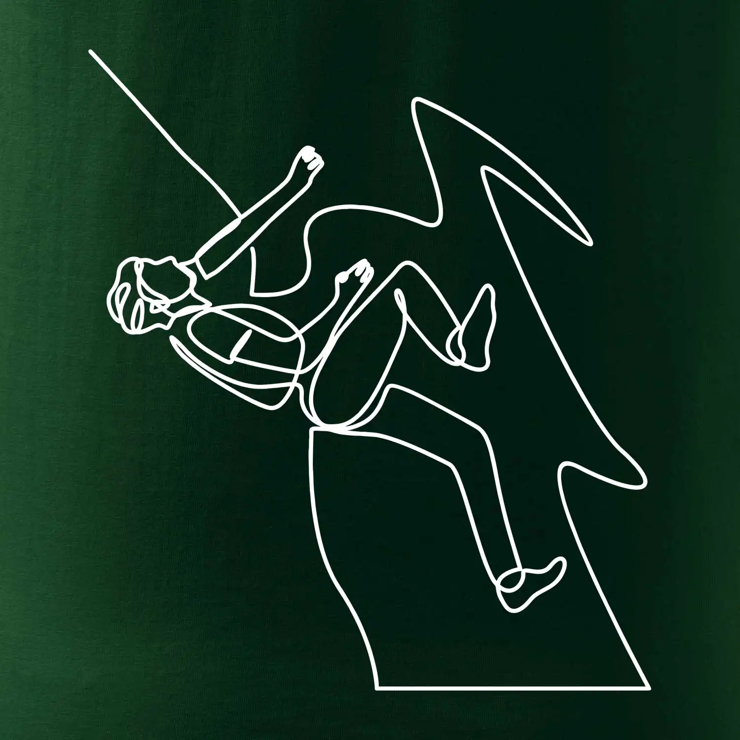 Lezec na skále jedním tahem