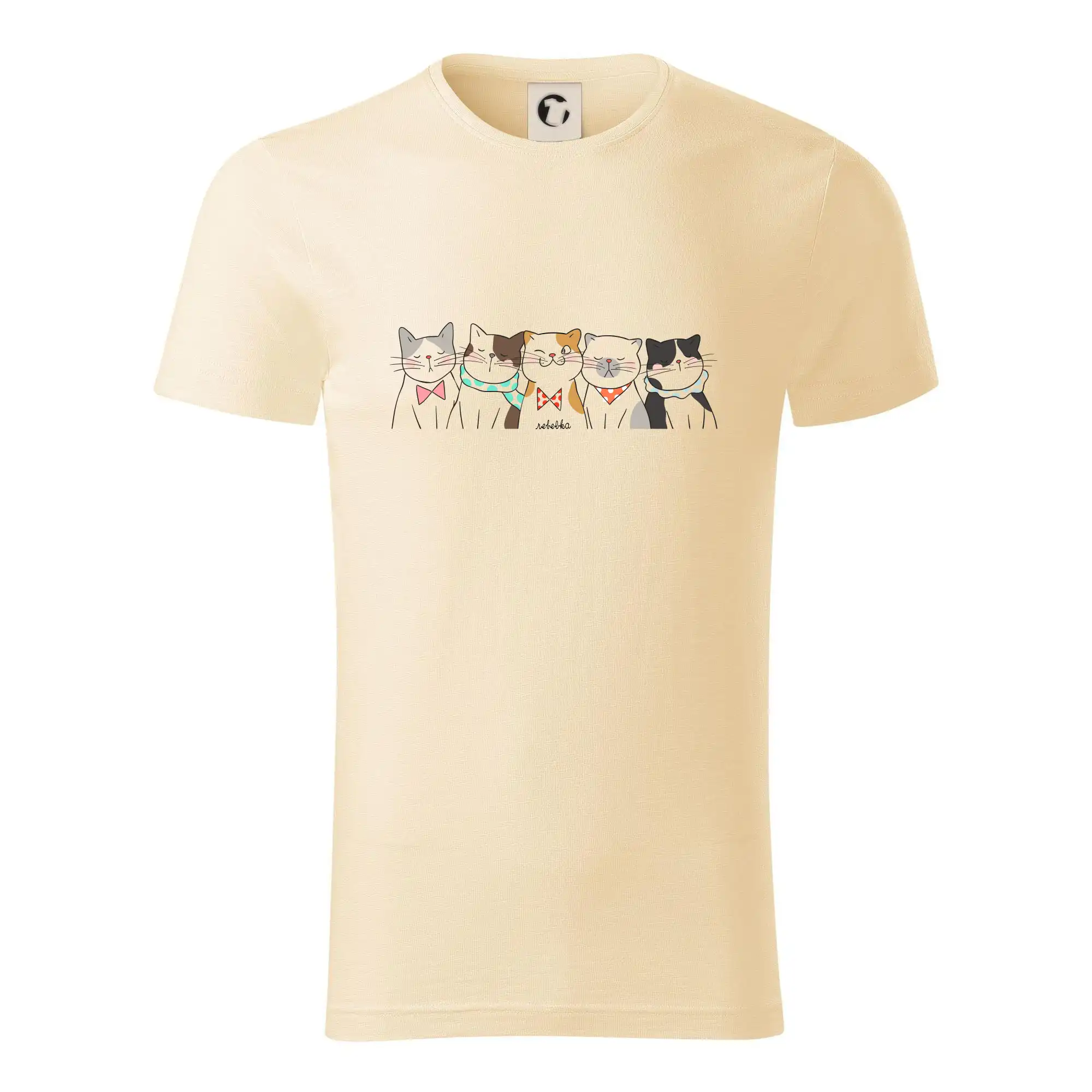 Vtipná tričká s mačkou - Päť mačiek - Tričko z organickej bavlny