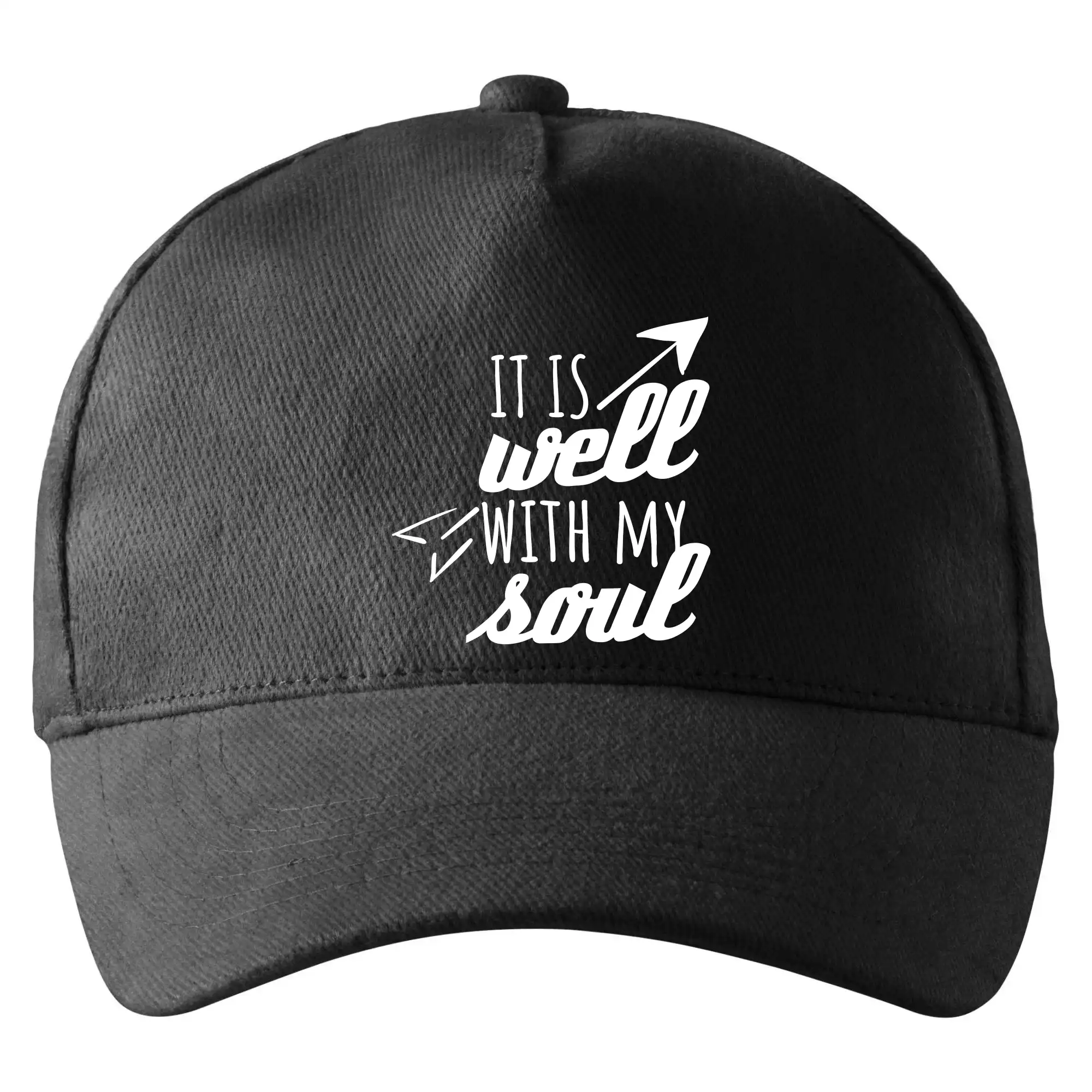 Tričká pre zamilovaných - It is well with my soul - Šiltovka so zahnutým šiltom a mosaznou sponou