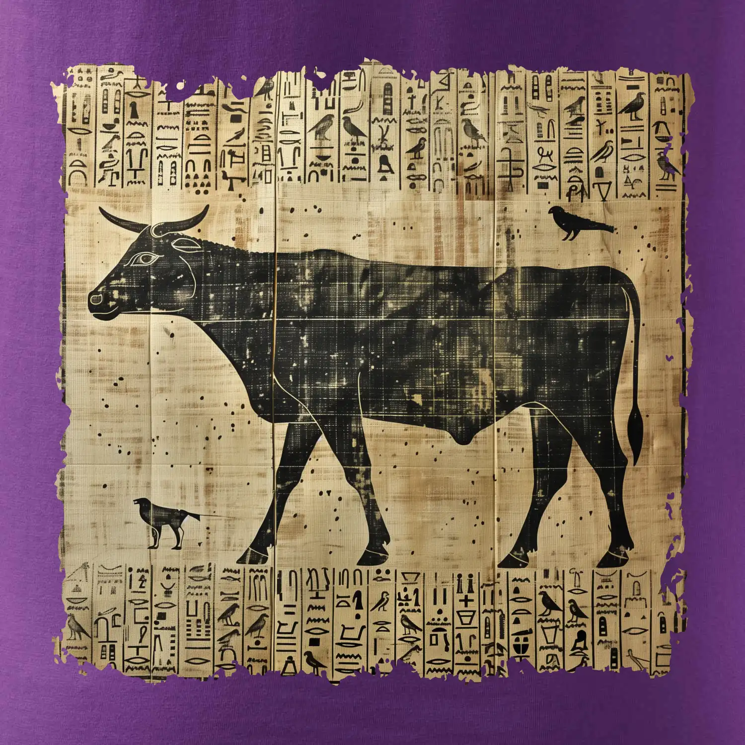 Egyptské hieroglyfy kráva