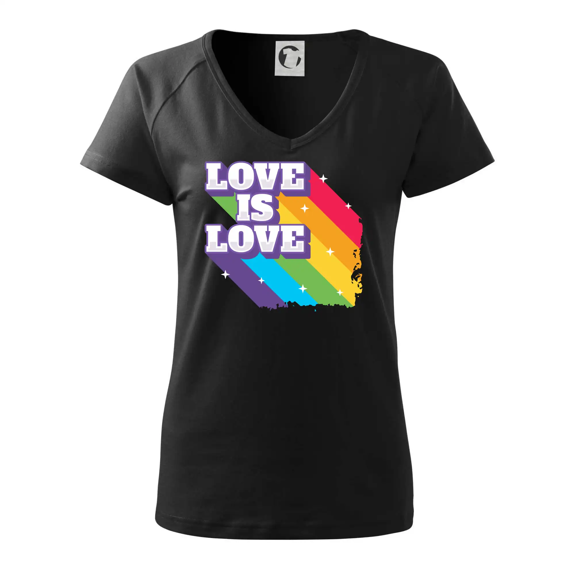 Tričká pre LGBT a Queer komunitu - Love is love dúha - Tričko dámske Dream