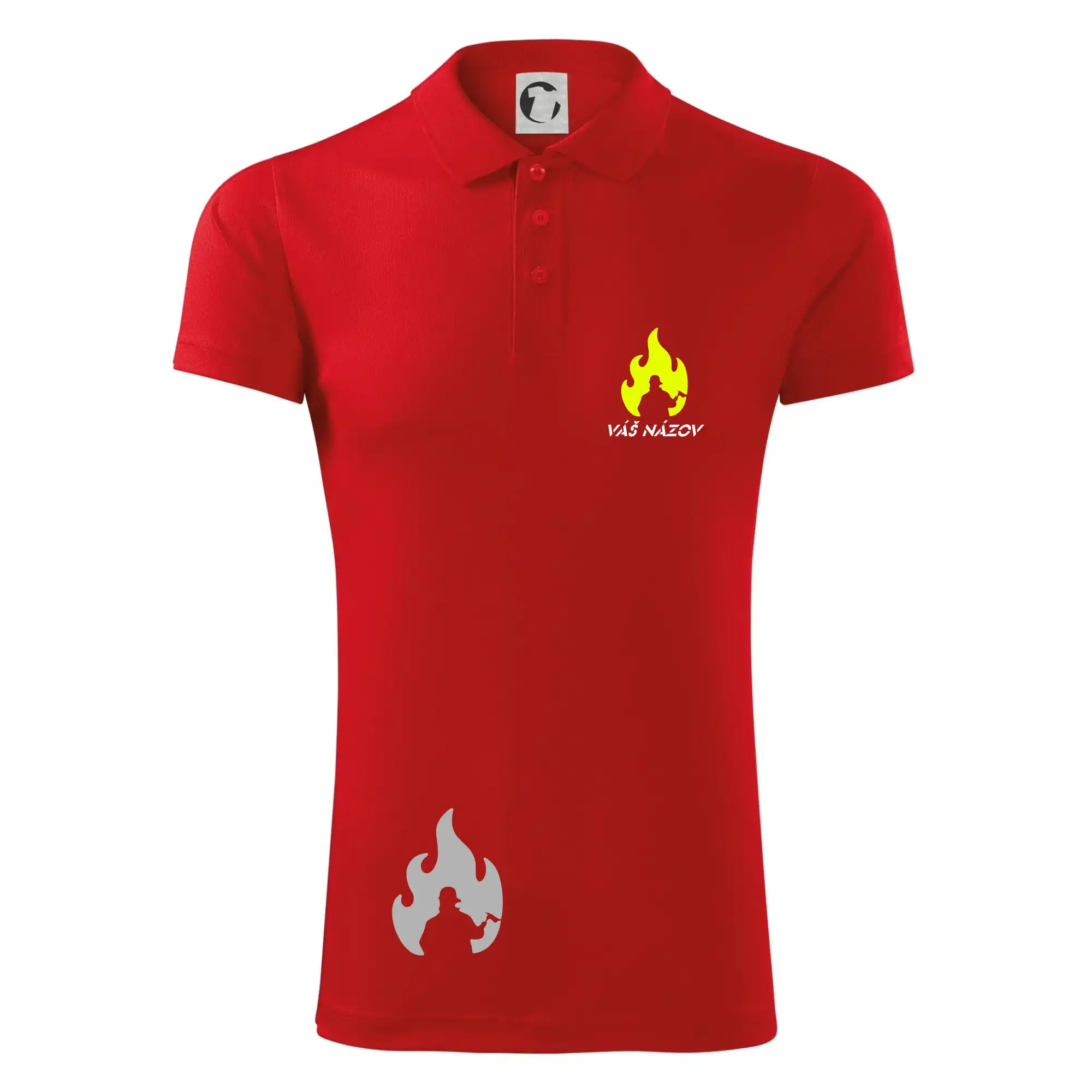 Originálne tričká pre hasičov - Hasiči - oheň - Váš názov - Polokošeľa Victory (športové)