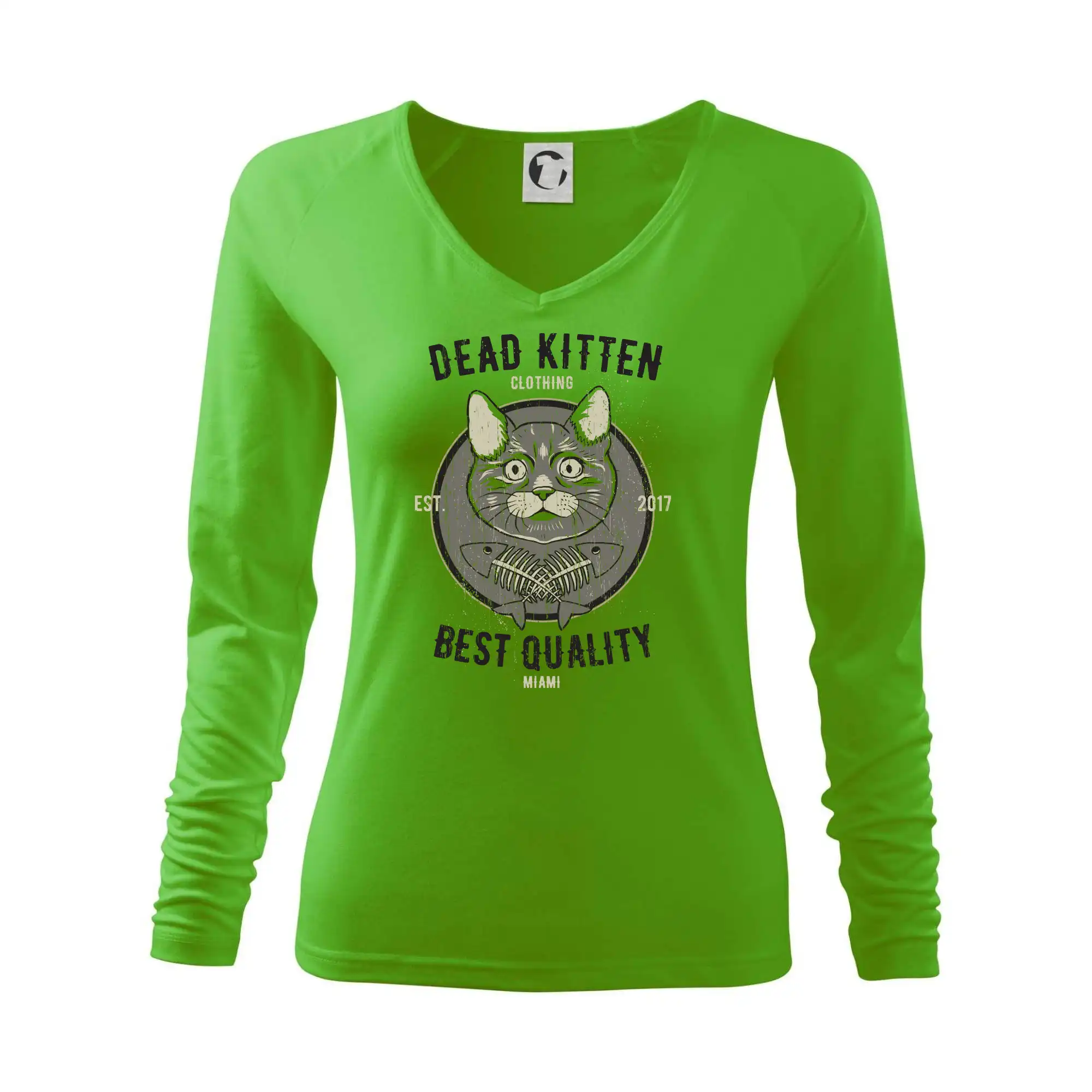 Vtipná tričká s mačkou - Cat deadkitten - Tričko dámske Elegance