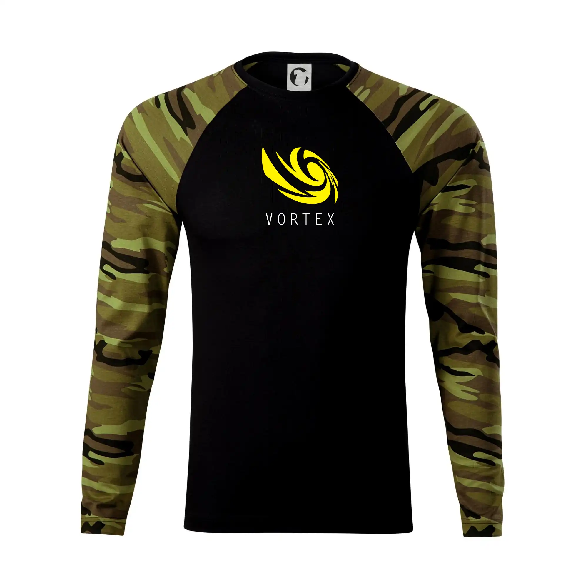 Tričká, mikiny a šiltovky pre Youtubery - Vortex logo farebné - Camouflage LS