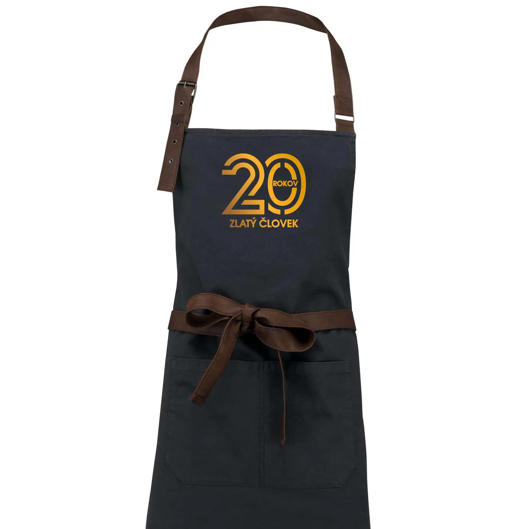 Tričká k narodeninám - 20 rokov zlatý človek - Zástera Vintage