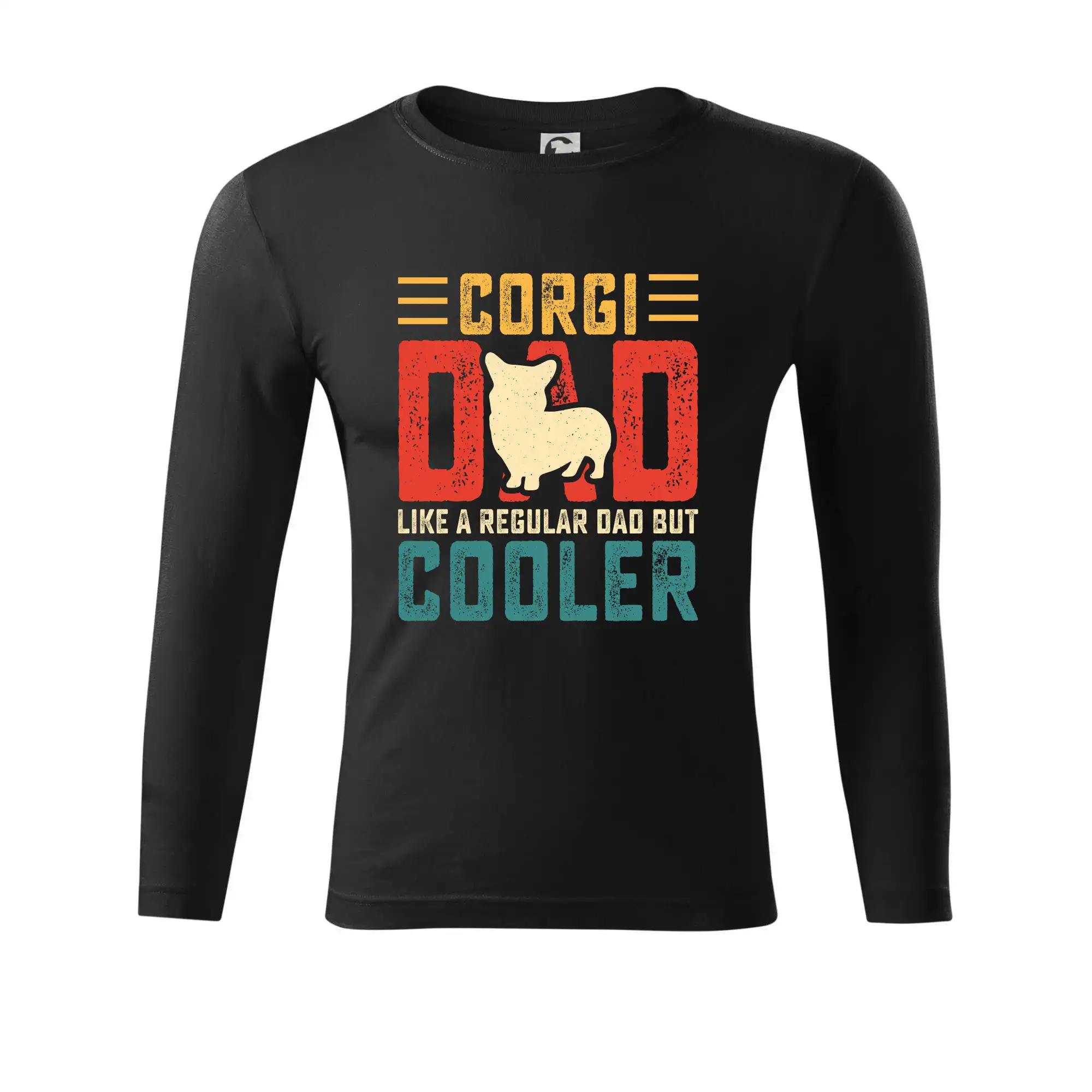 Ostatné psie plemená - Corgi dad like a regular dad but cooler - Tričko Progress s dlhým rukávom