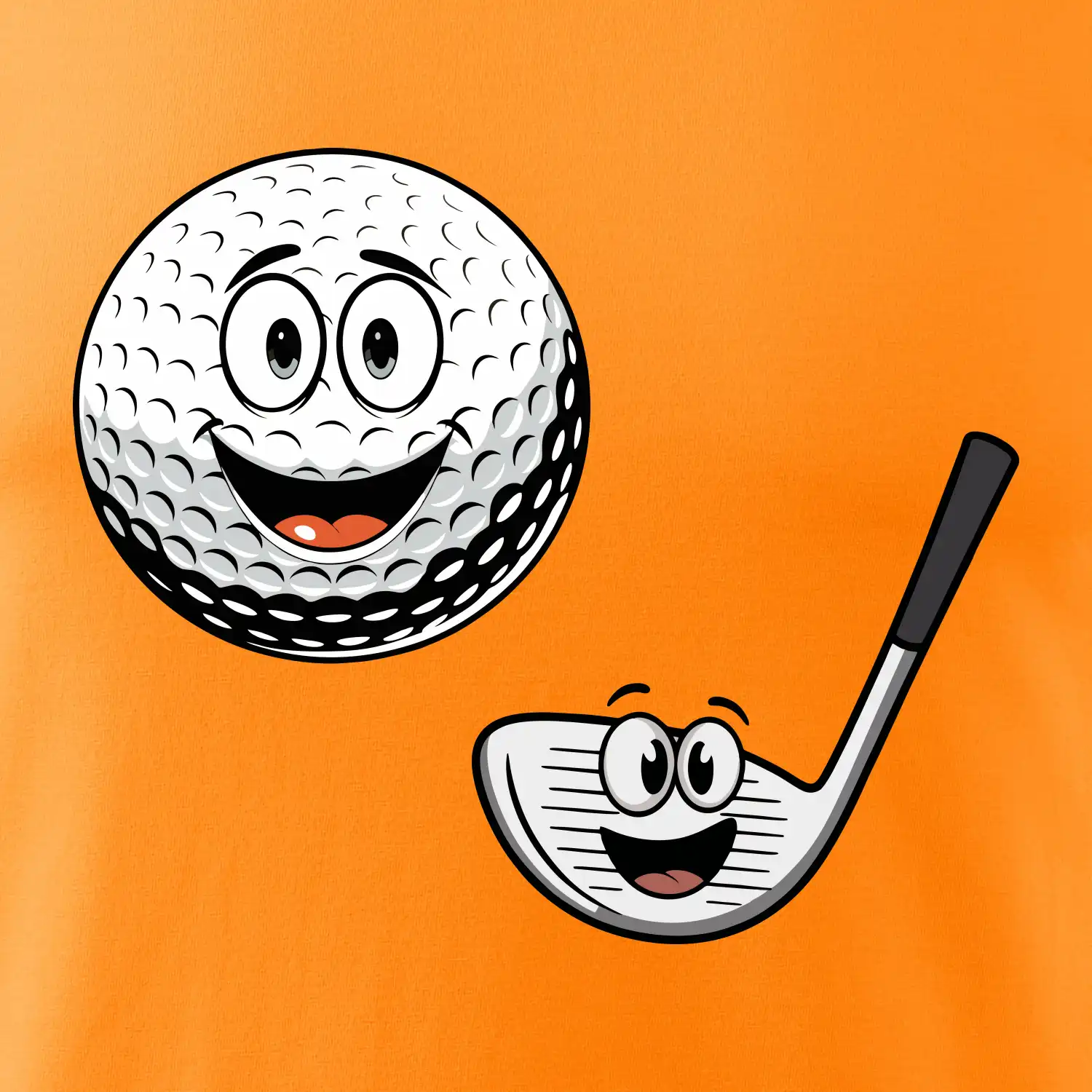 Parové triko - Golfová hůl a míček