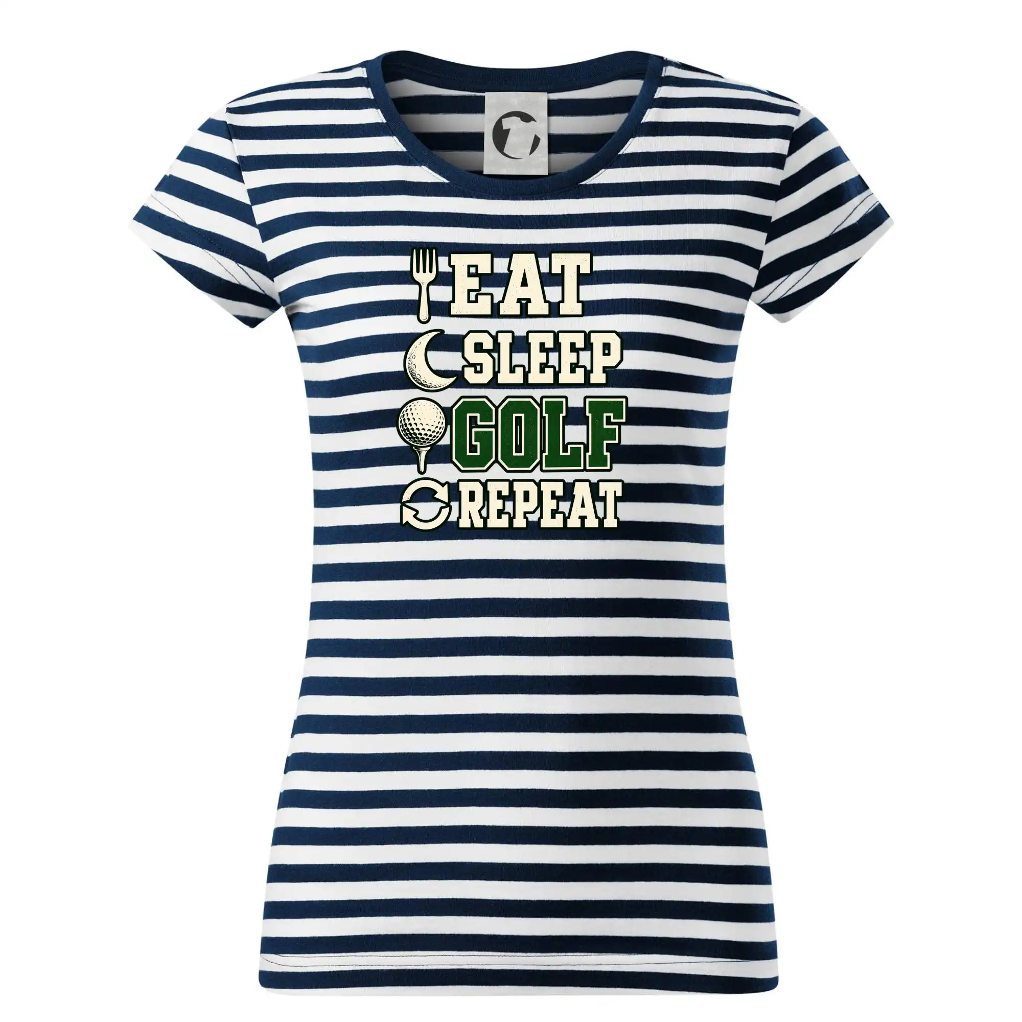Eat sleep golf repeat typografie