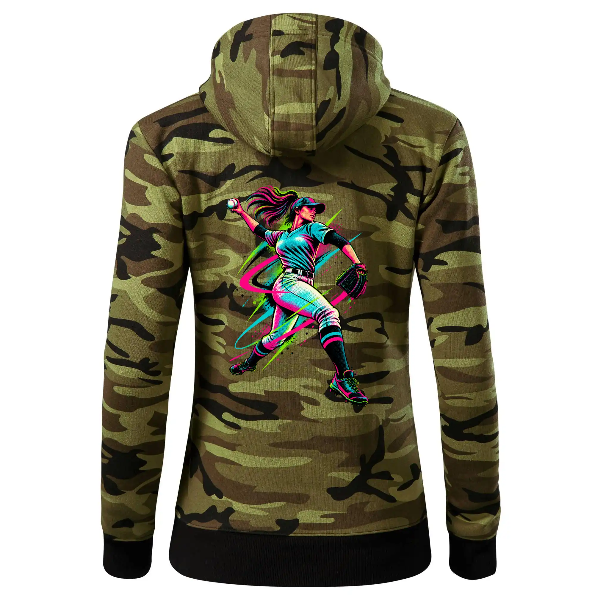 Baseballová nadhazovačka neonový pop art
