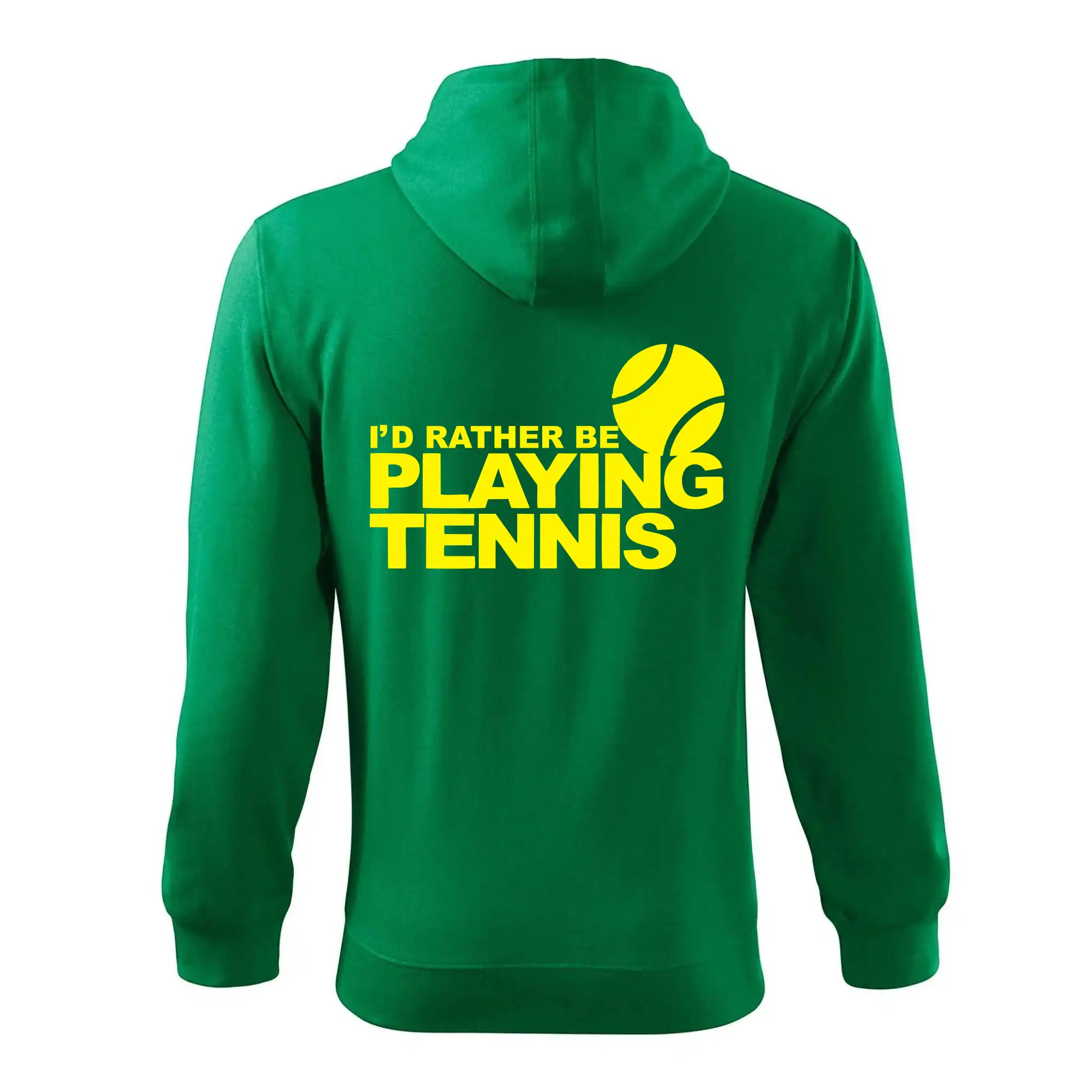 Playing tennis