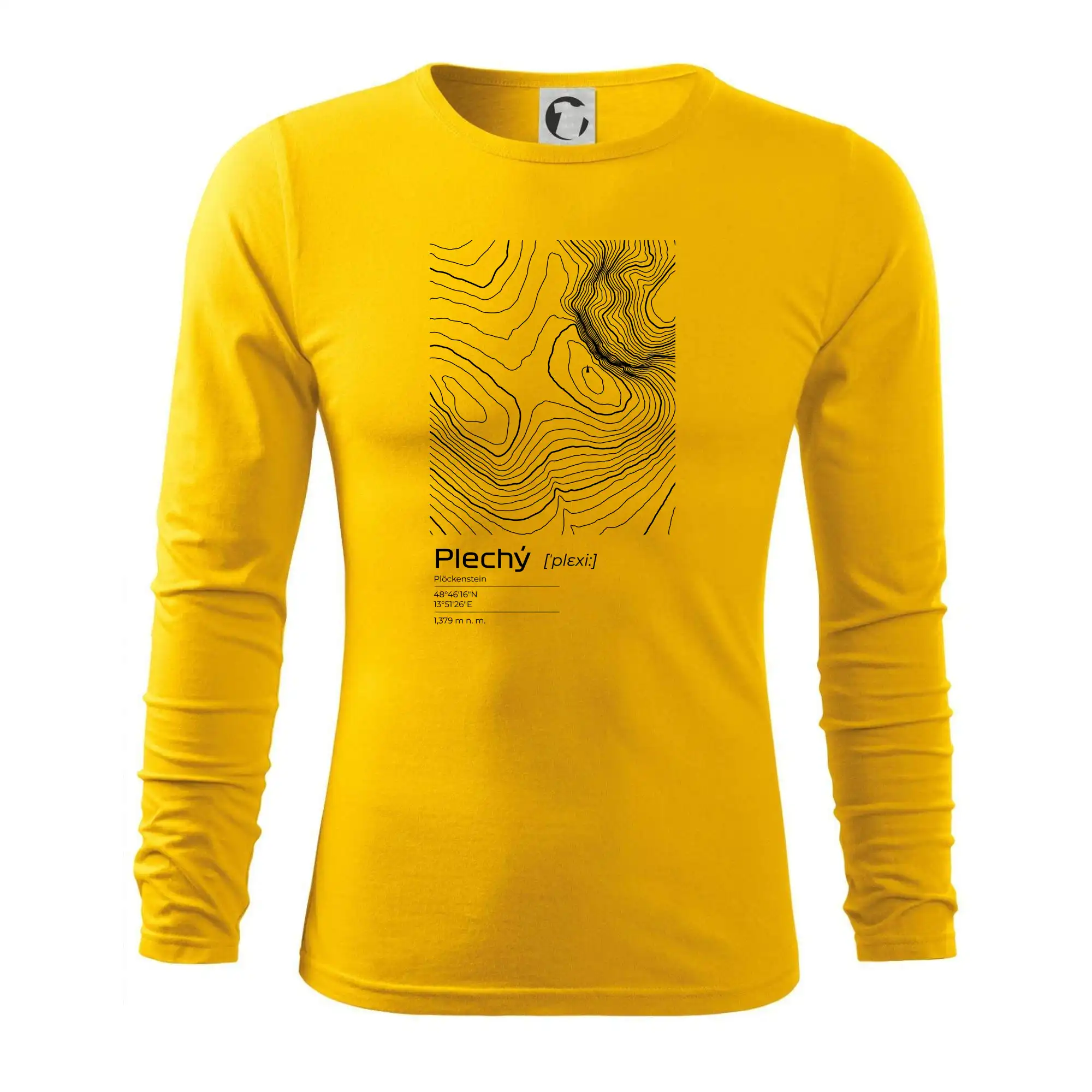 Plechý - vrstevnice v obdélníku