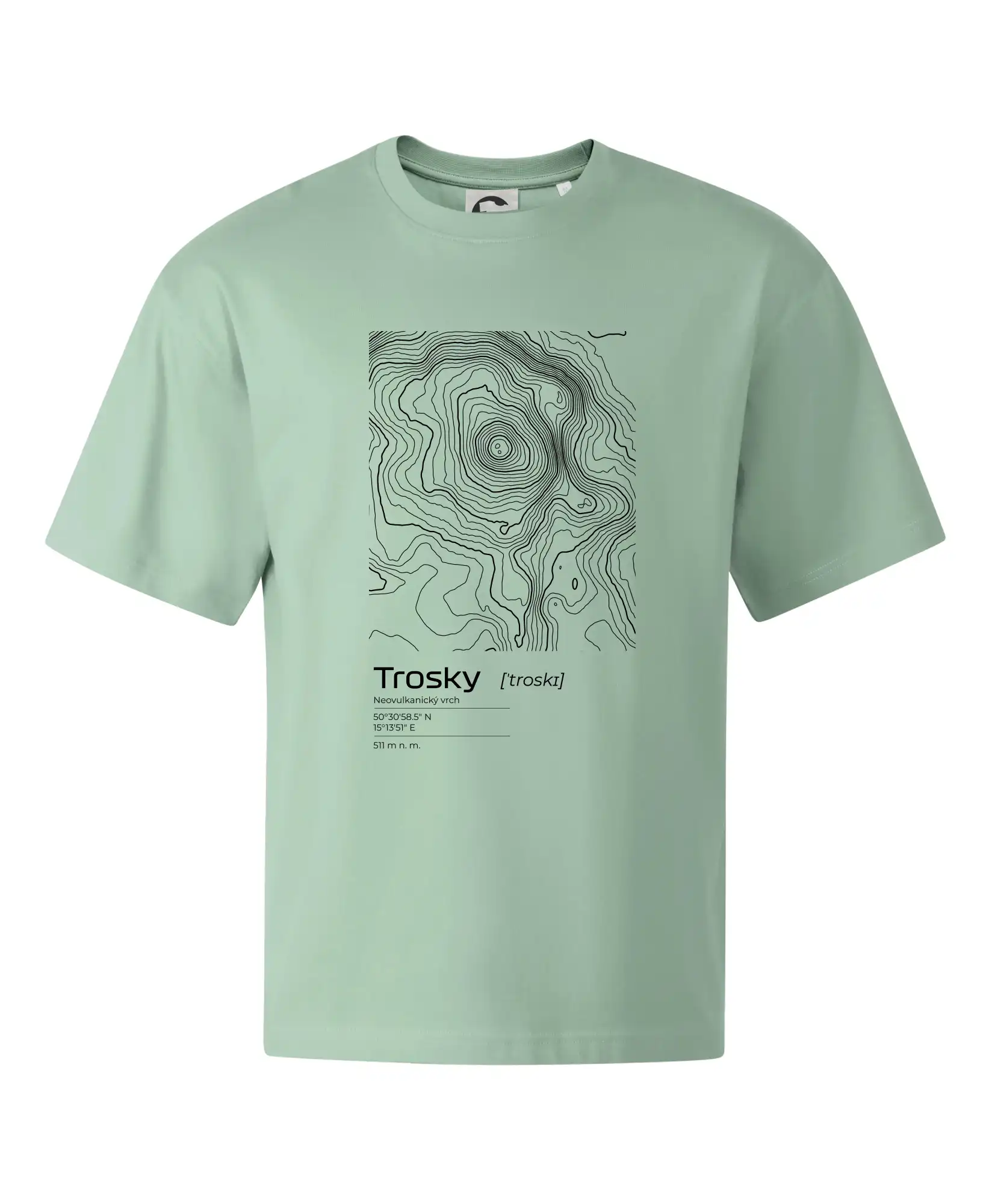 Trosky - vrstevnice v obdélníku