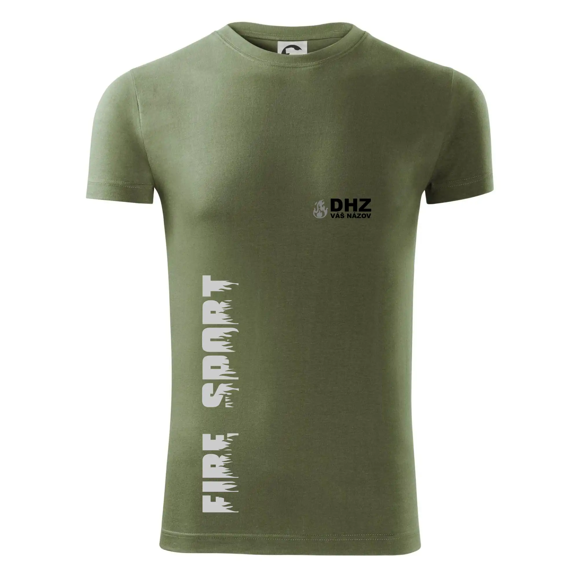 Originálne tričká pre hasičov - DHZ REFLEXNÉ (oheň, firesport, názov zboru - vlastný nápis) - Viper FIT - Pánske zúžené tričko
