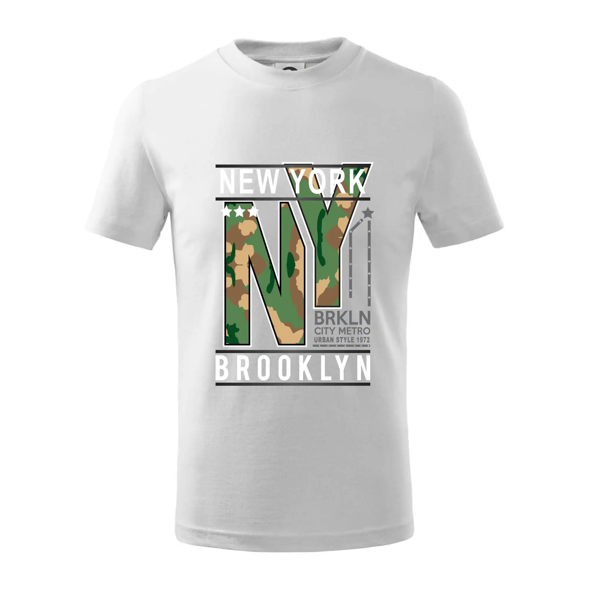 Tričká USA - New York Brooklyn - maskáč - Tričko detské bavlnené