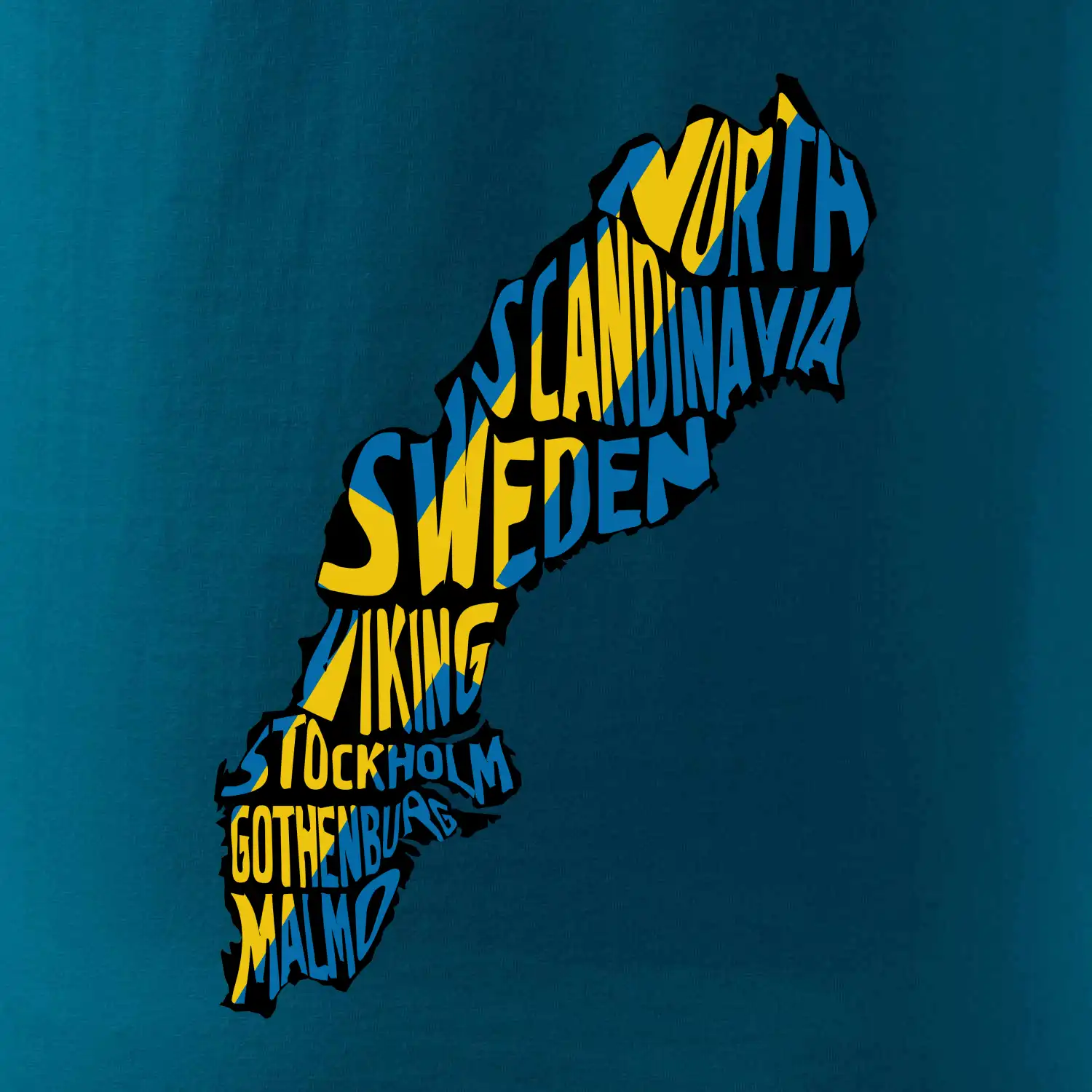 Mapy - názvy měst - Švédsko