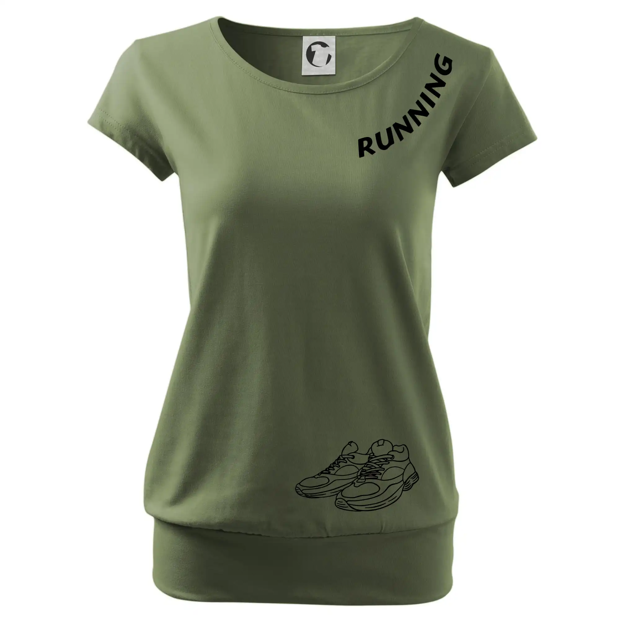 Running nápis šikmo
