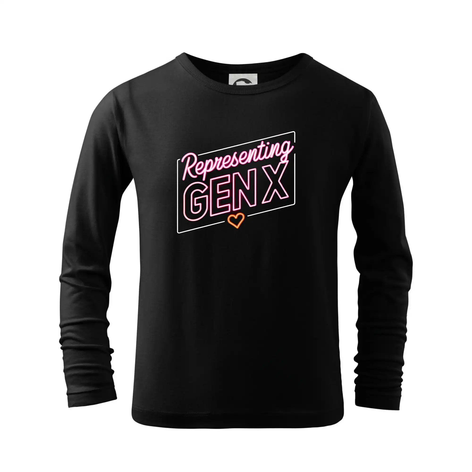 Tričká s motívmi ktoré frčia na internete - Generace X (Gen X) - Representing GEN X neon - Tričko detské Long Sleeve