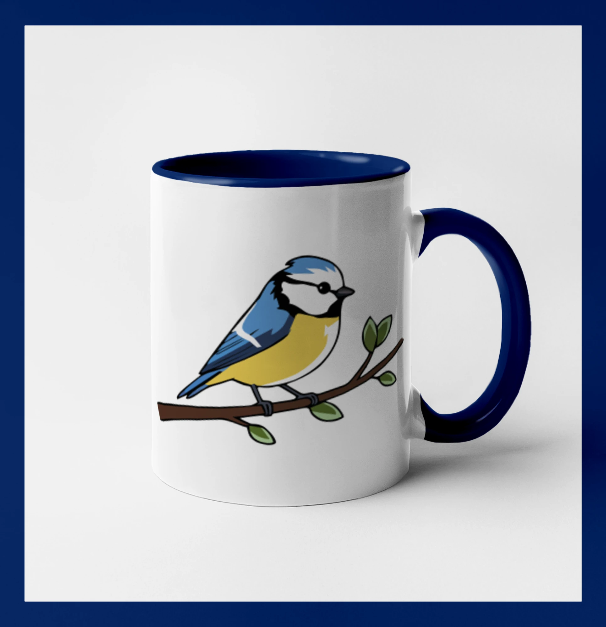 Sýkorka modřinka na větvi