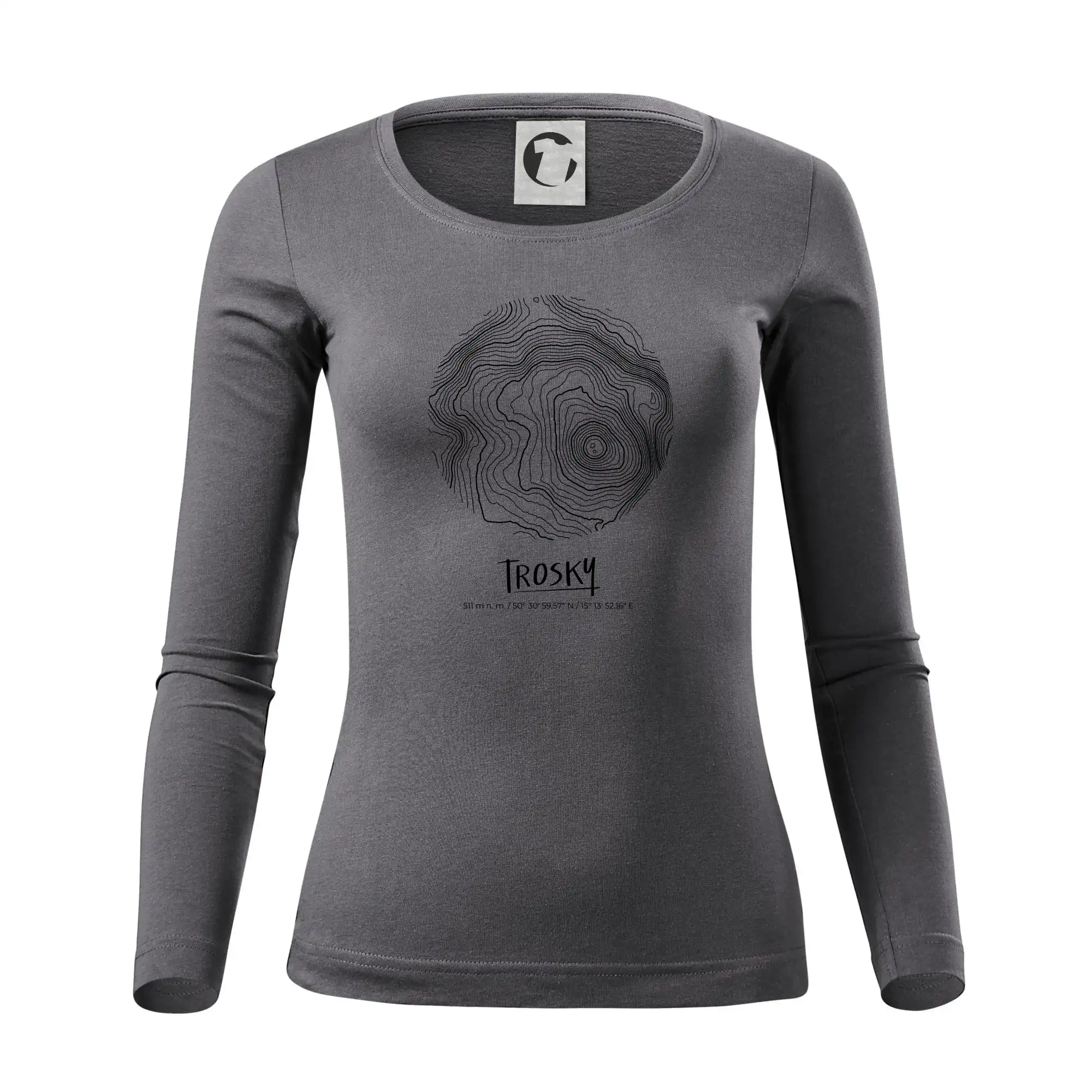 Trosky - vrstevnice v kruhu