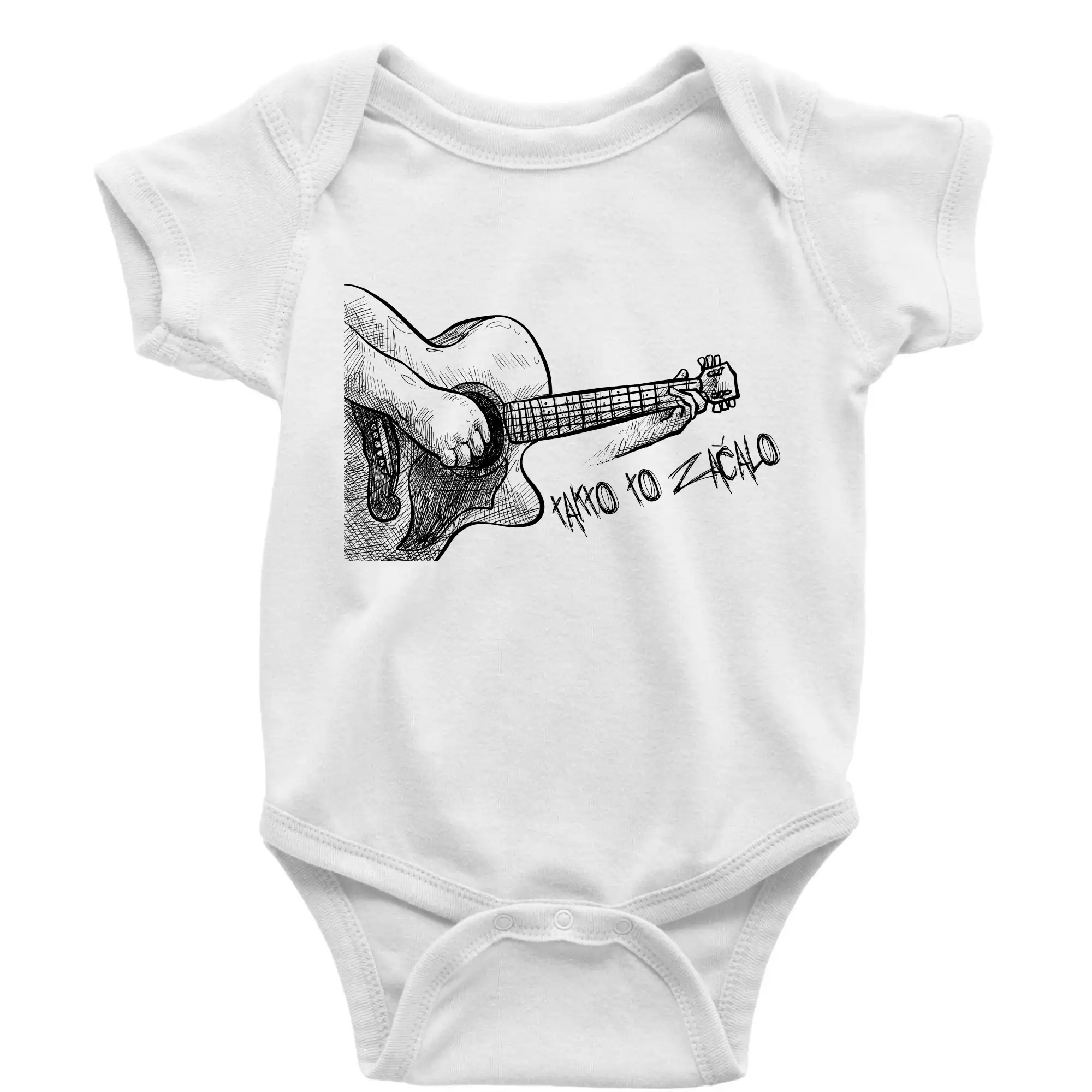 Tričká pre zamilovaných - Gitara, takto to začalo - Body dojčenské s krátkym rukávom