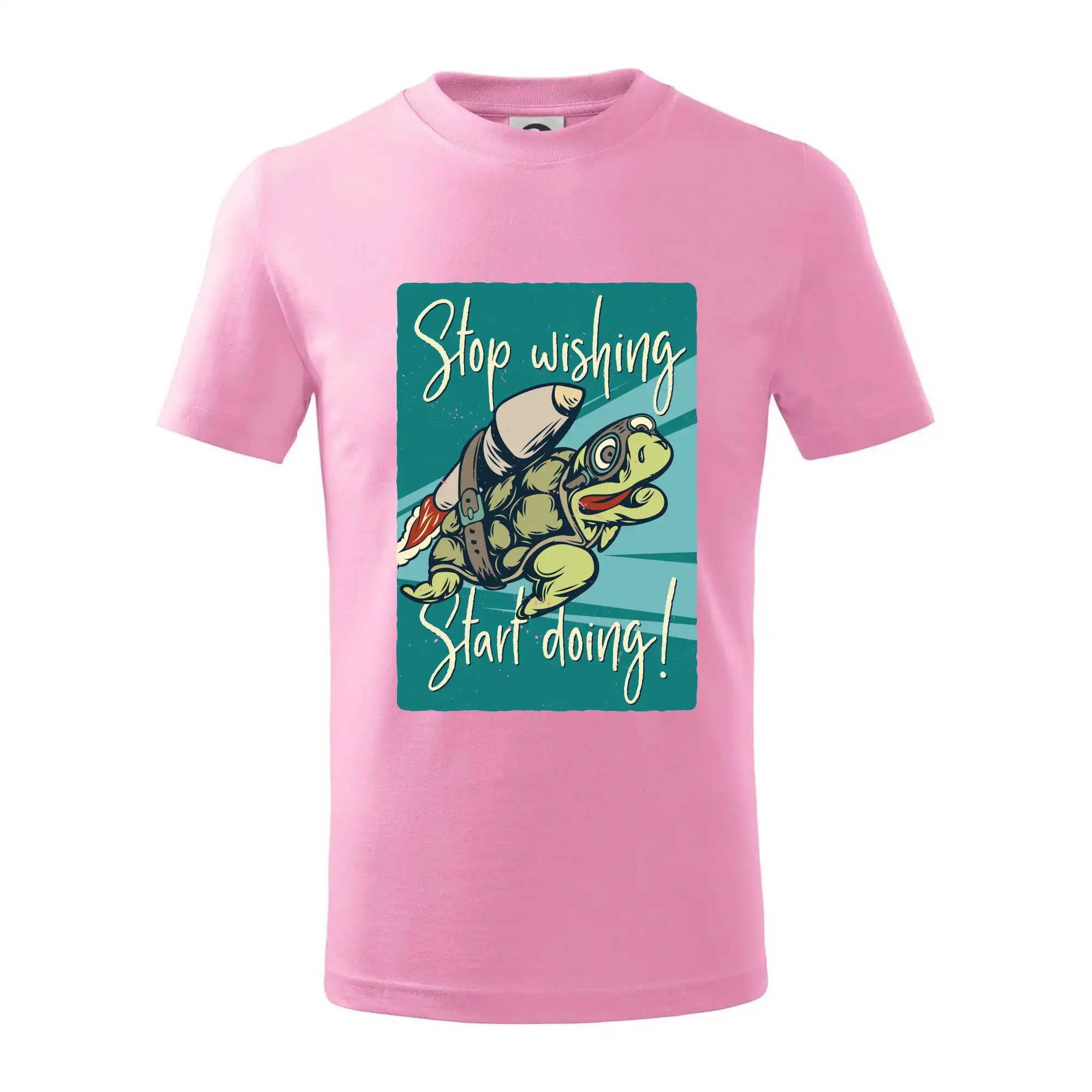 Vesmirne tričká - Stop wishing start doing korytnačka - Tričko detské bavlnené