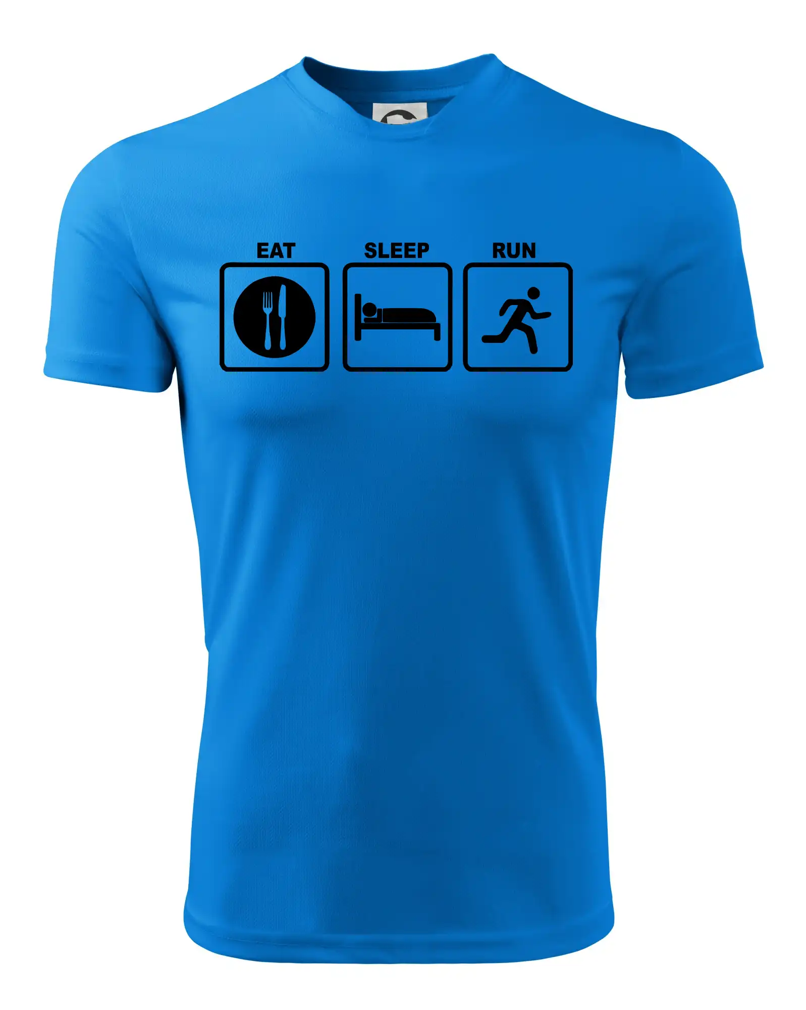 Eat sleep repeat - Eat sleep run štvorce - Detské tričko športové