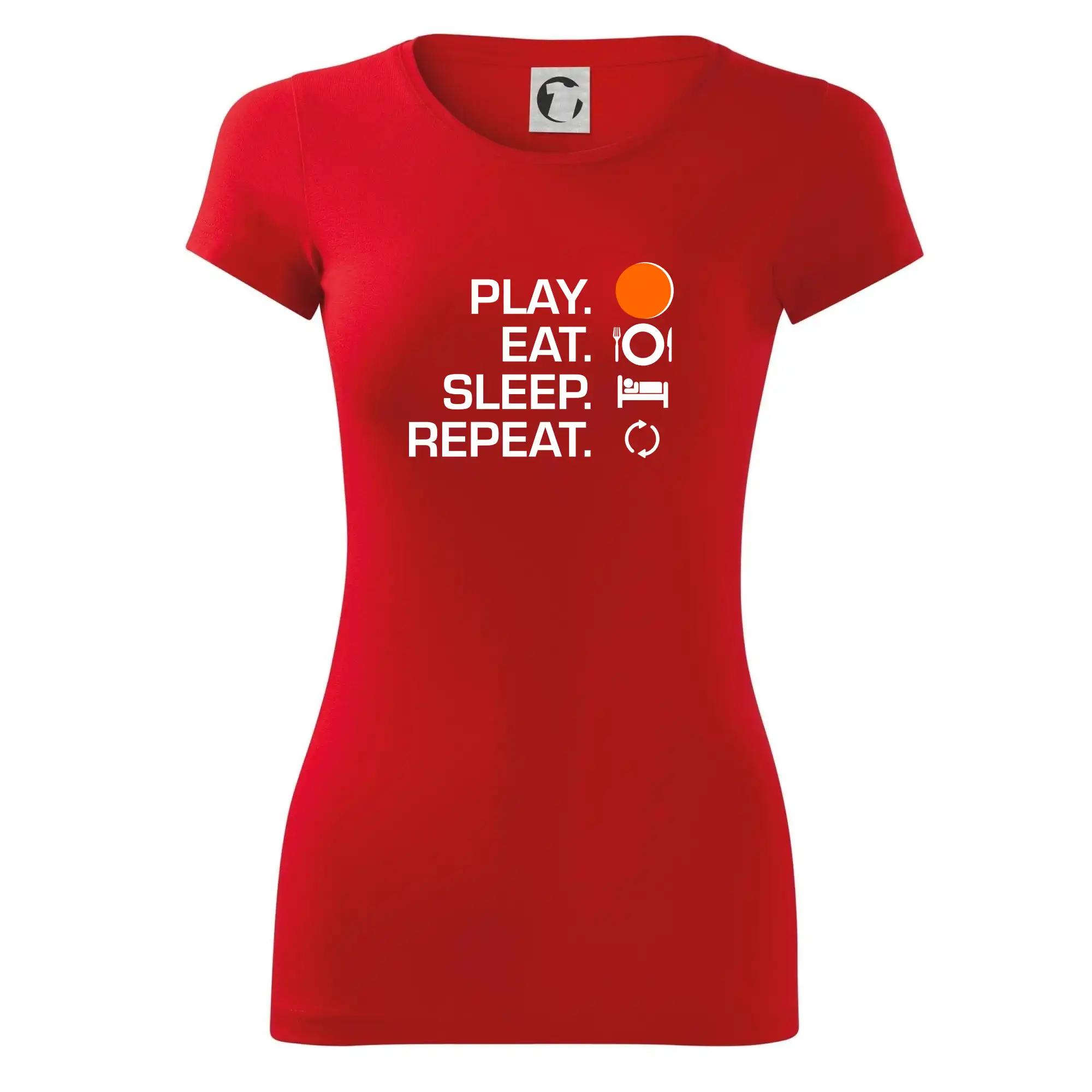 Ostatné športy - Hokejbal - Play eat sleep repeat - Dámske tričko Glance - Priliehavejší strih
