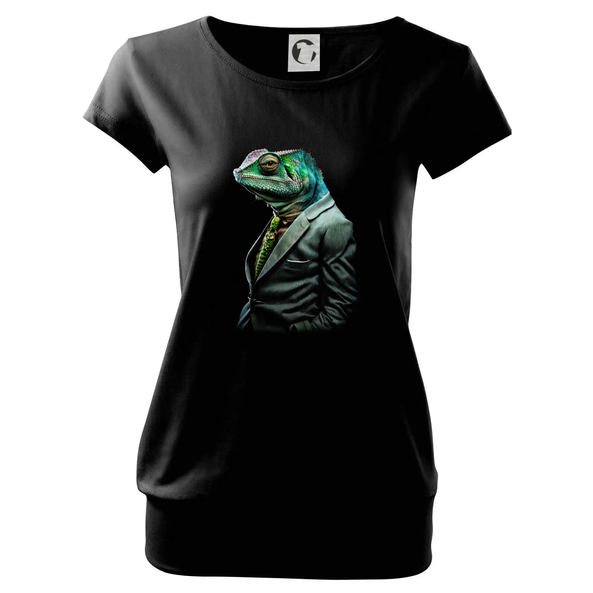Tričká so zvieratami - Chameleon v obleku - Voľné tričko city