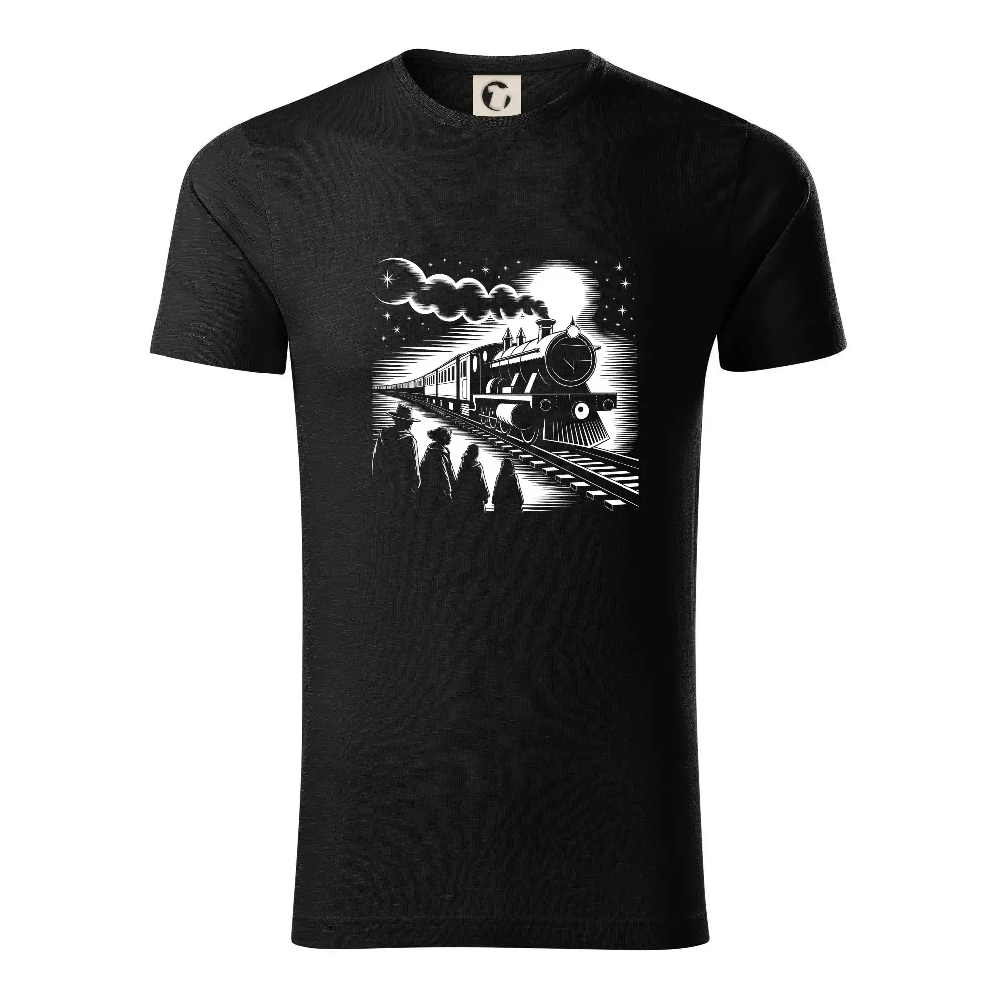 Filmové tričká - Hogwarts Express čiernobiely - Tričko z organickej bavlny