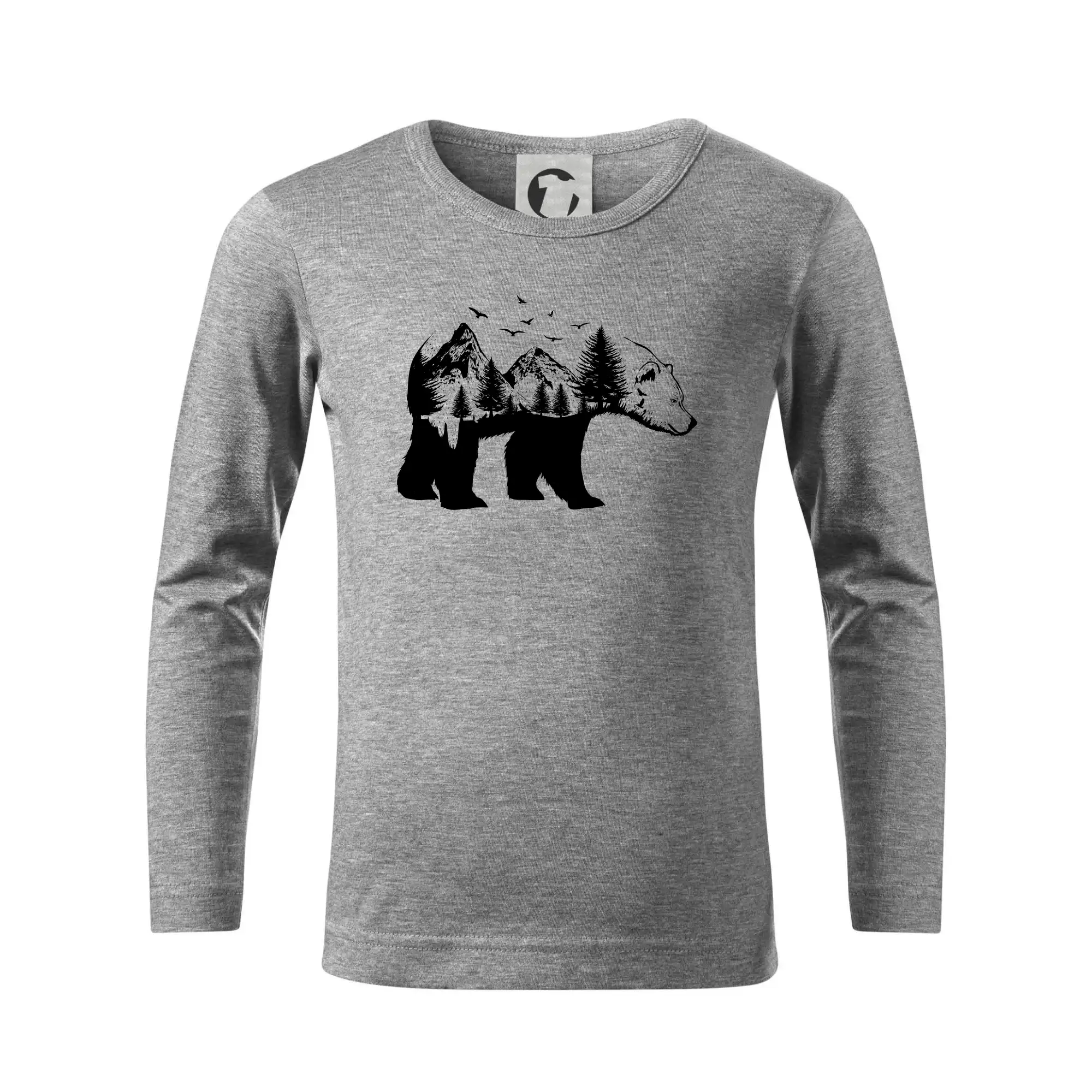Tričká so zvieratami - Medveď ilustrácie - Tričko detské Long Sleeve