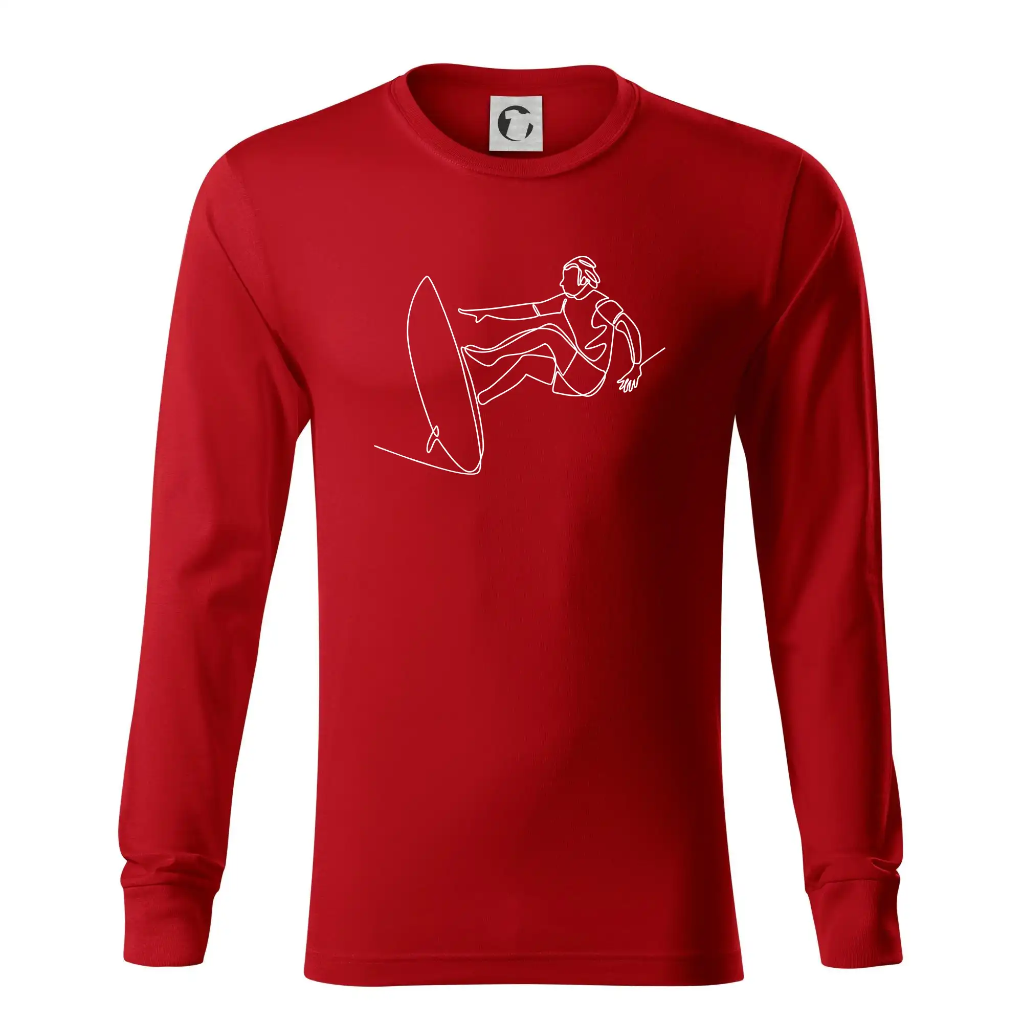 Surfař na vlně jedním tahem