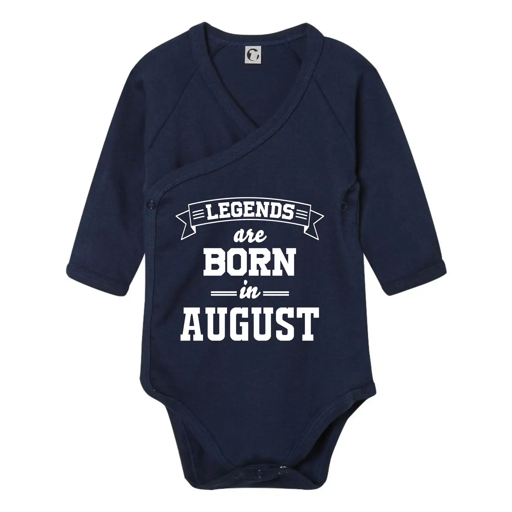 Tričká pre narodených v januáriv auguste - Legends are born in August - Body zavinovacie s dlhým rukávom
