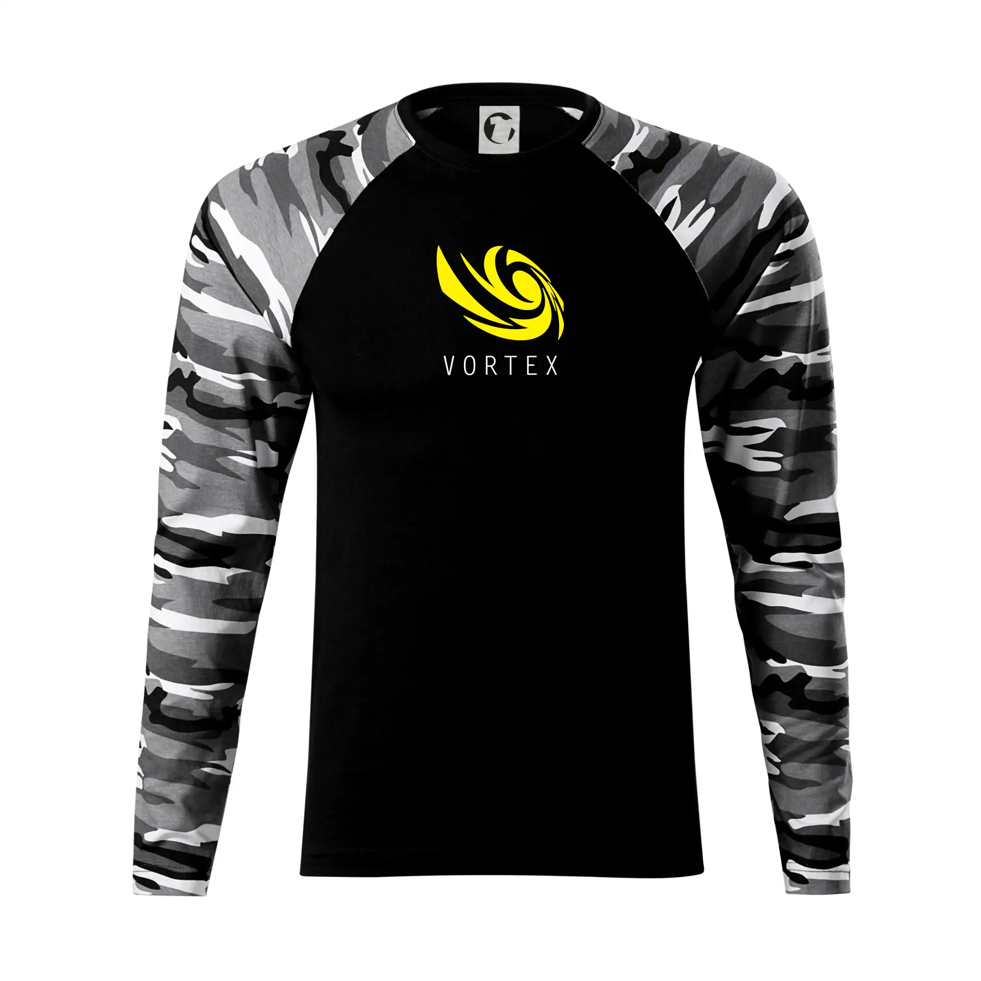 Tričká, mikiny a šiltovky pre Youtubery - Vortex logo farebné - Camouflage LS