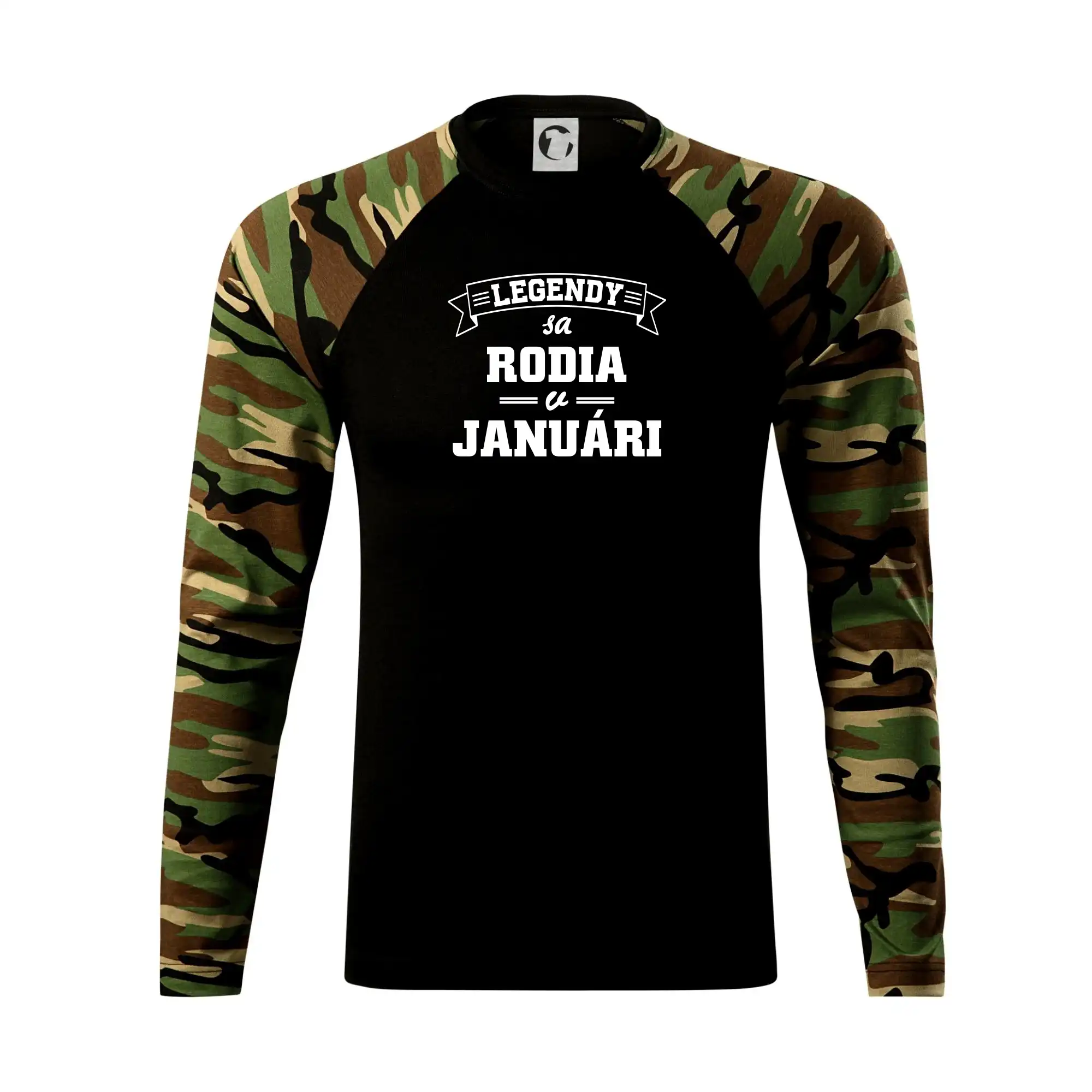 Tričká pre narodených v januári - Legendy sa rodia v januári - Camouflage LS
