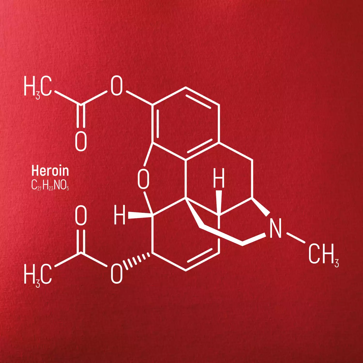 Molekulární struktura Heroin
