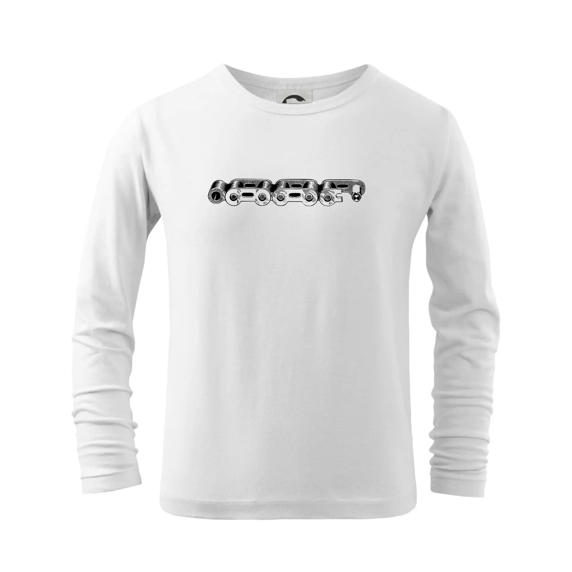 Tričko ako darček pre cyklistu - Cyklistická reťaz nákres - Tričko detské Long Sleeve