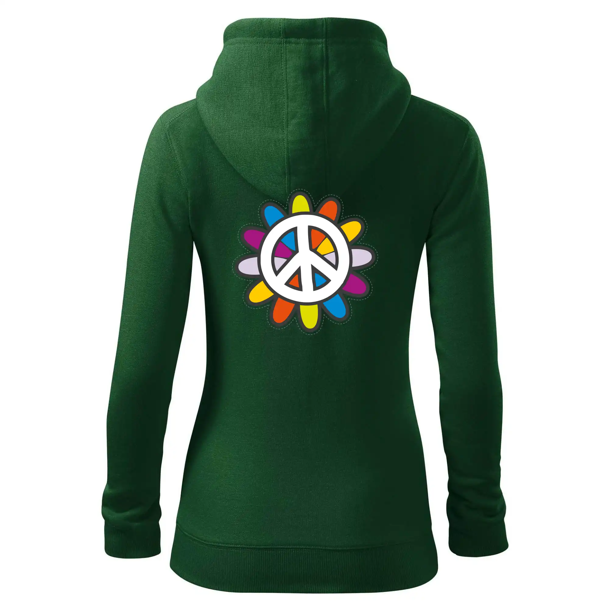 Peace symbol s kreslenou květinou