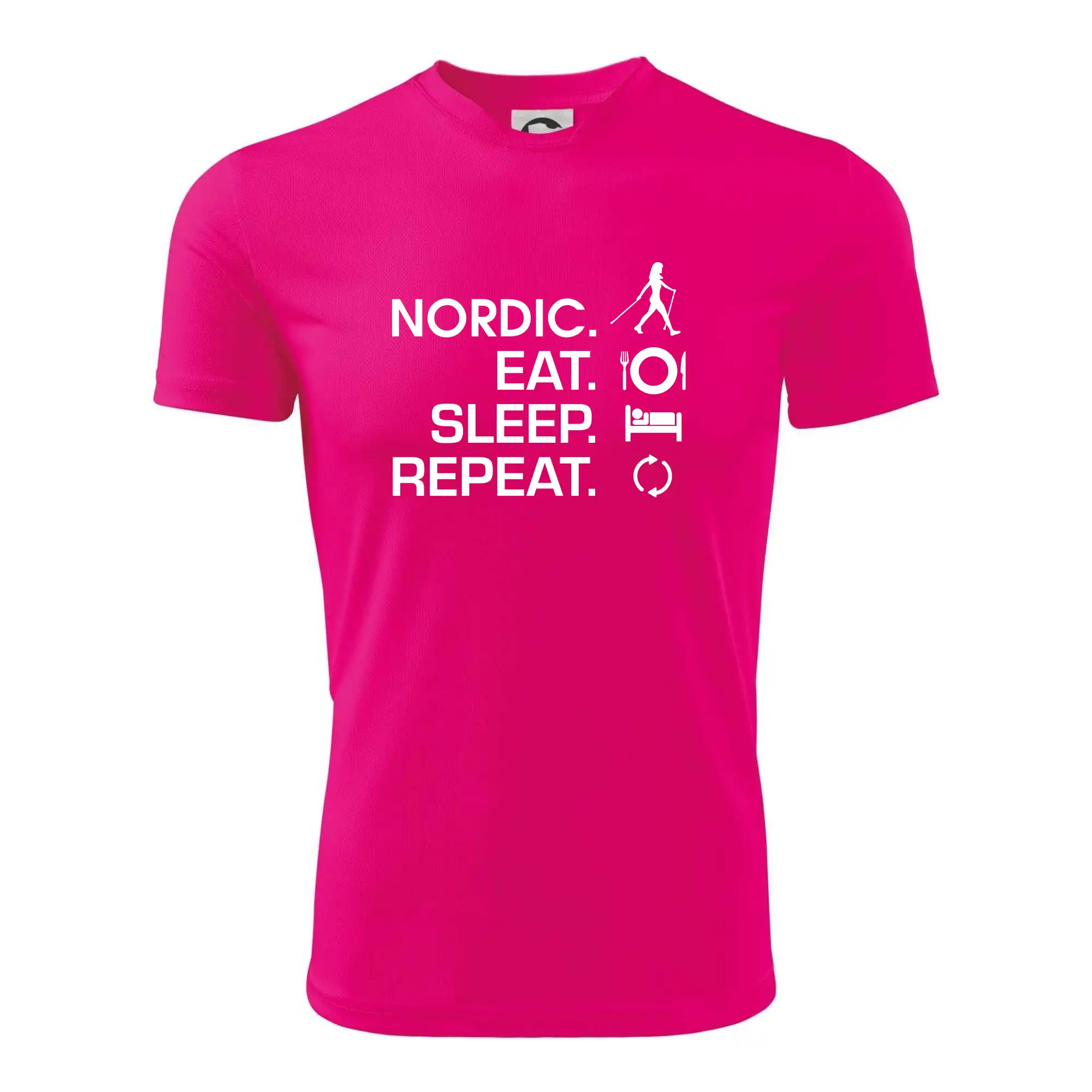 Trička pre cestovateľov - Nordic walking eat sleep - Detské tričko športové