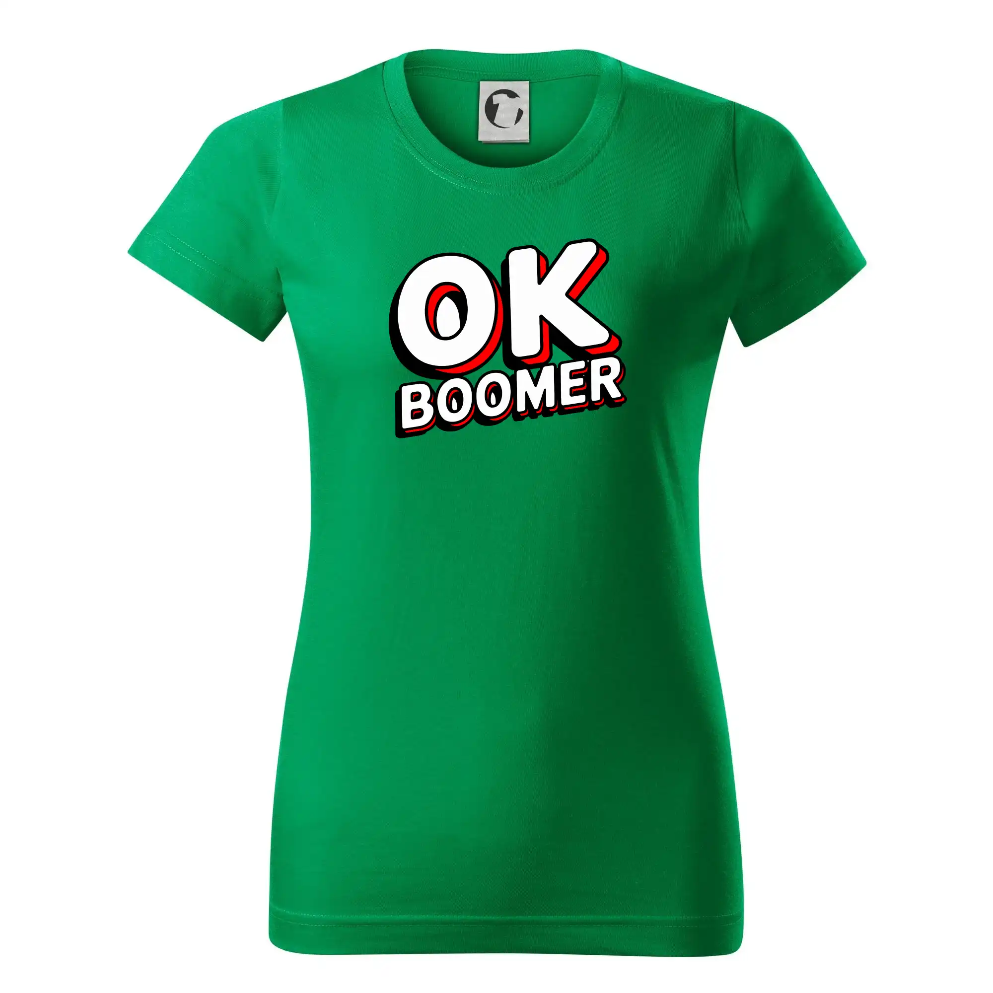 Tričká s motívmi ktoré frčia na internete - Baby Boomers - OK boomer - Dámske tričko basic - ľahko voľnejšie a dlhšie