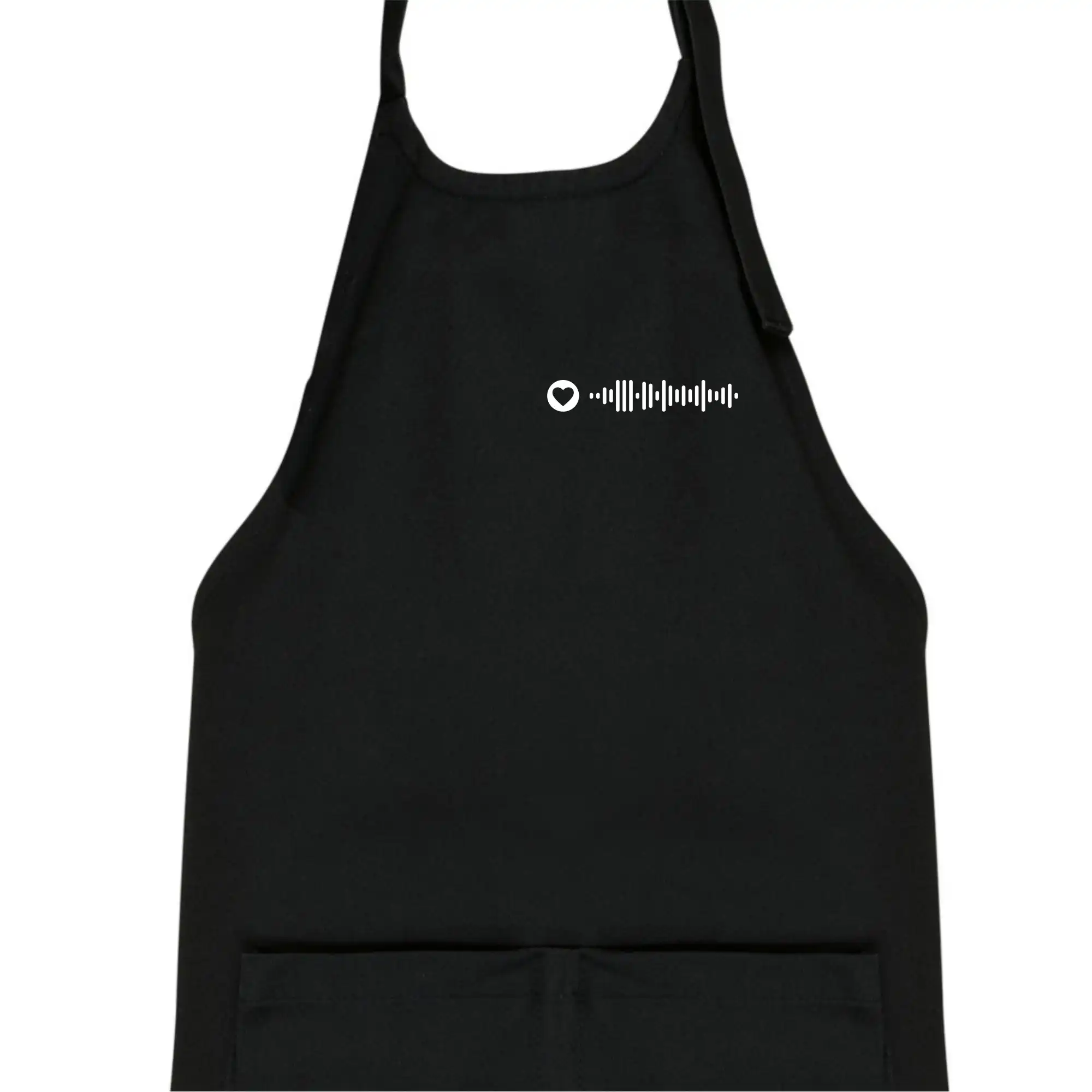 Zamilovaný Spotify kód na prsníku - Detská zástera na varenie