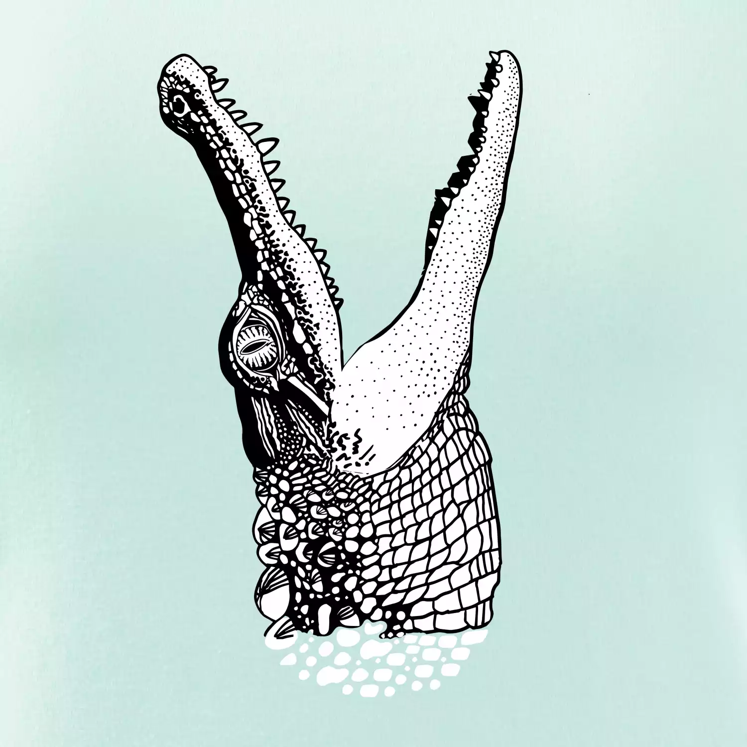 Krokodíl kreslený  (Pecka design)