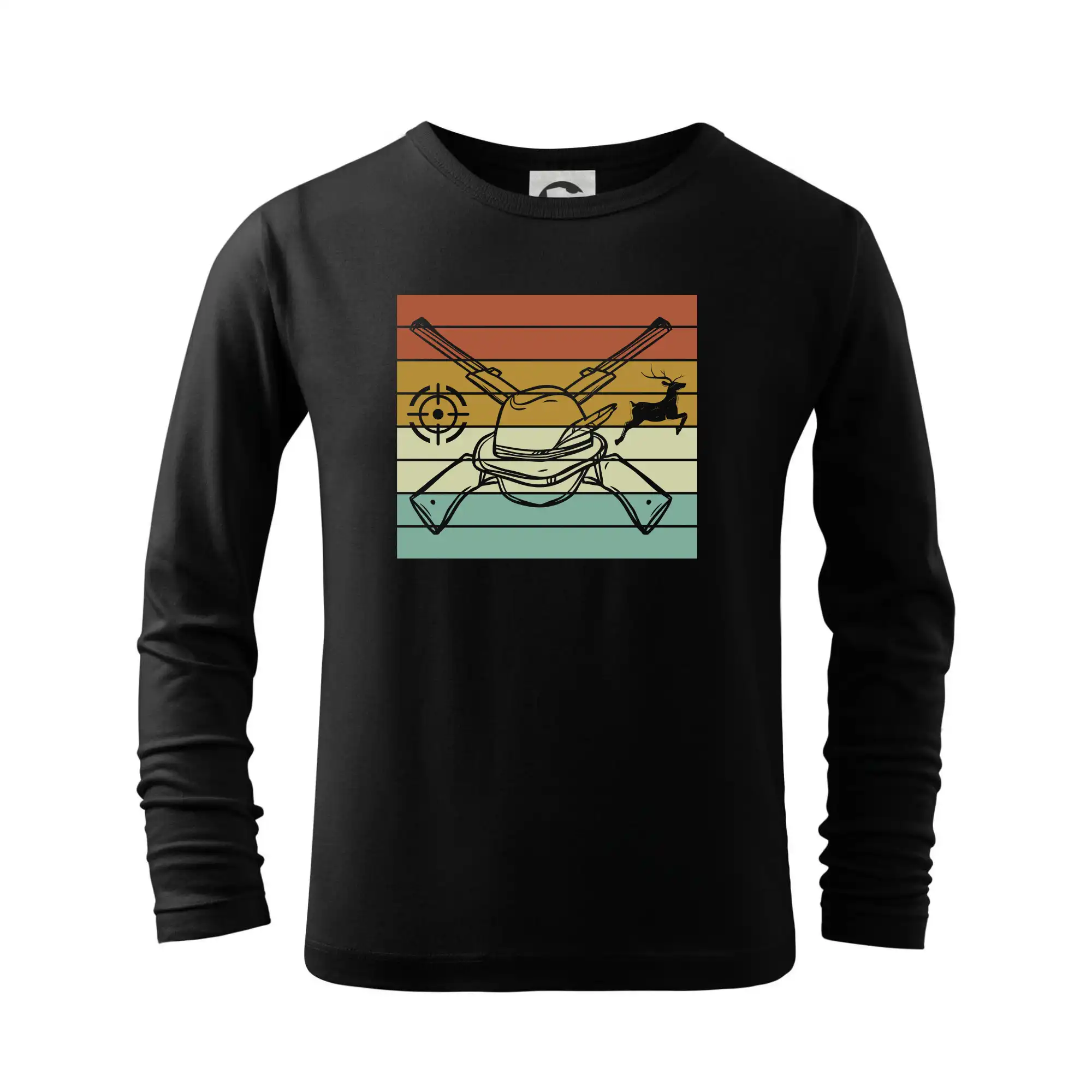 Tričká pre poľovníkov a drevorubačov - Vintage poľovník - Tričko detské Long Sleeve