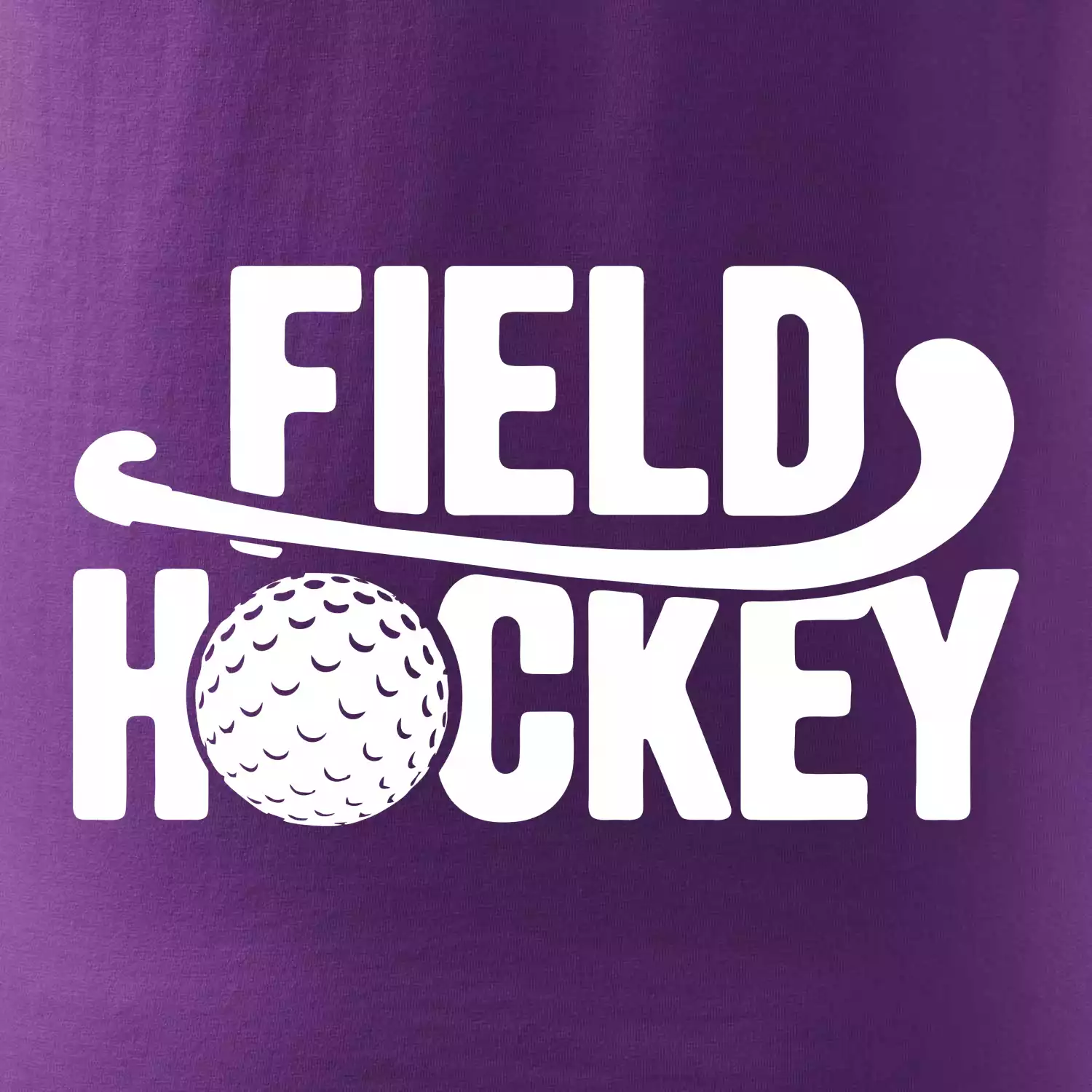 Field hockey míček a nápis