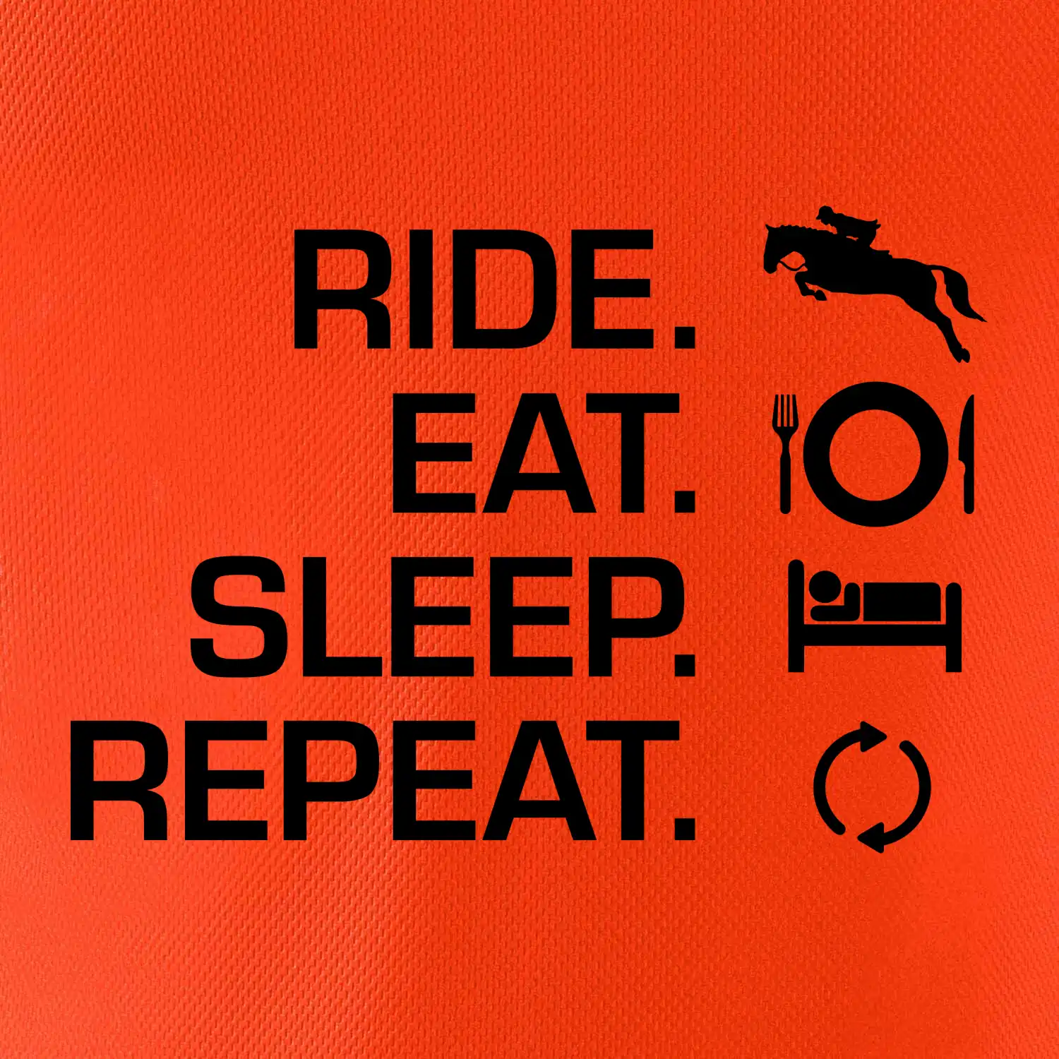 Ride Eat Sleep Repeat koně