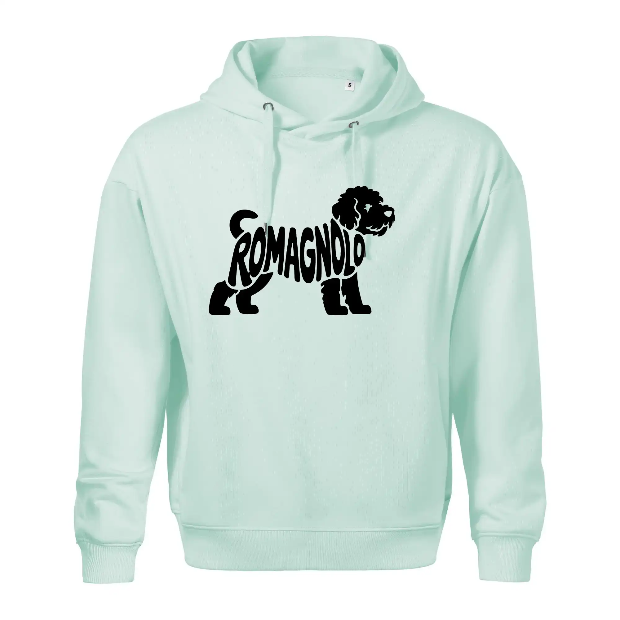 Ostatné psie plemená - Romagnolo nápis v tele - Oversized mikina pánska Moon - kratšia + širšia