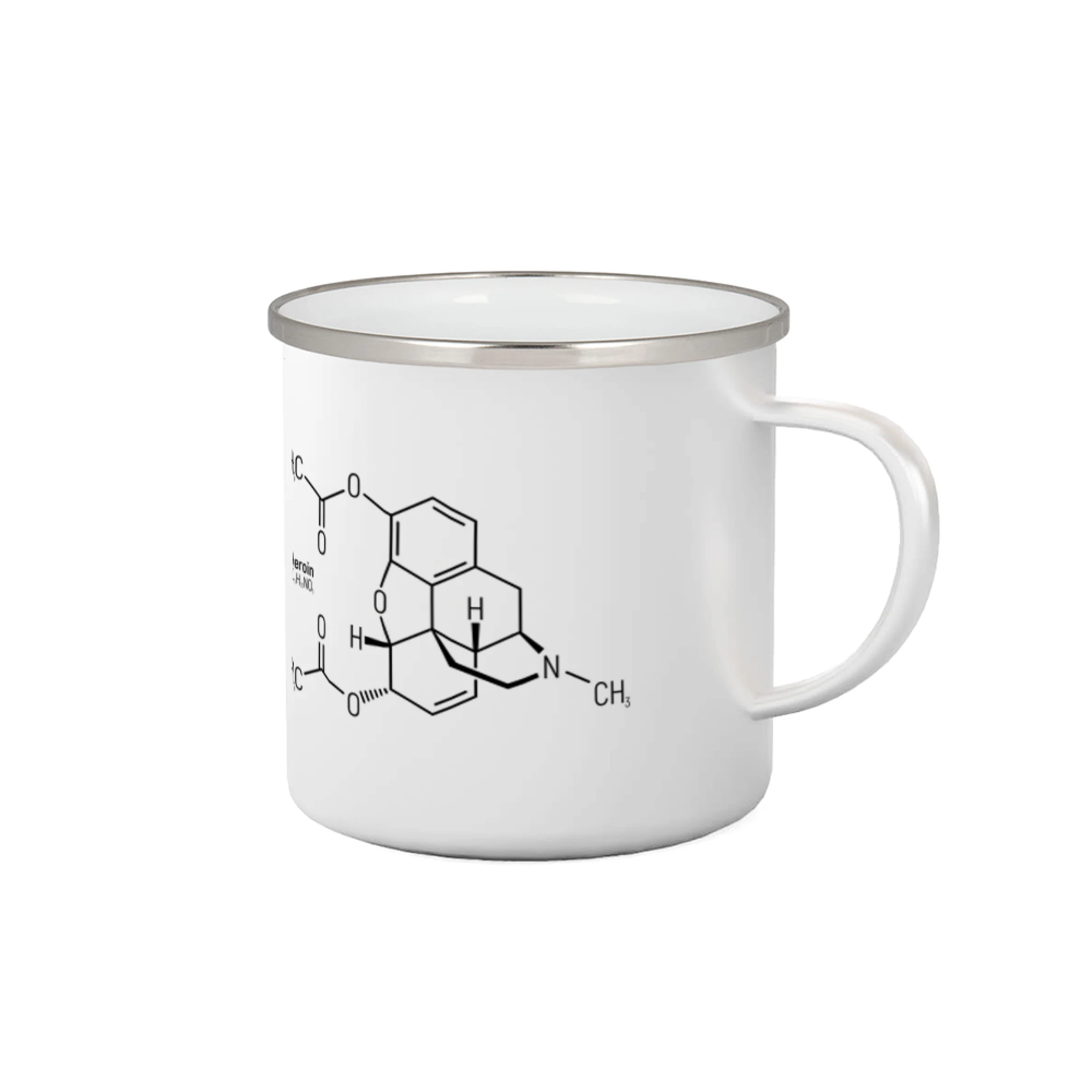 Vtipné tričká pre Chemiky - Molekulárna štruktúra Heroín - Plecháčik