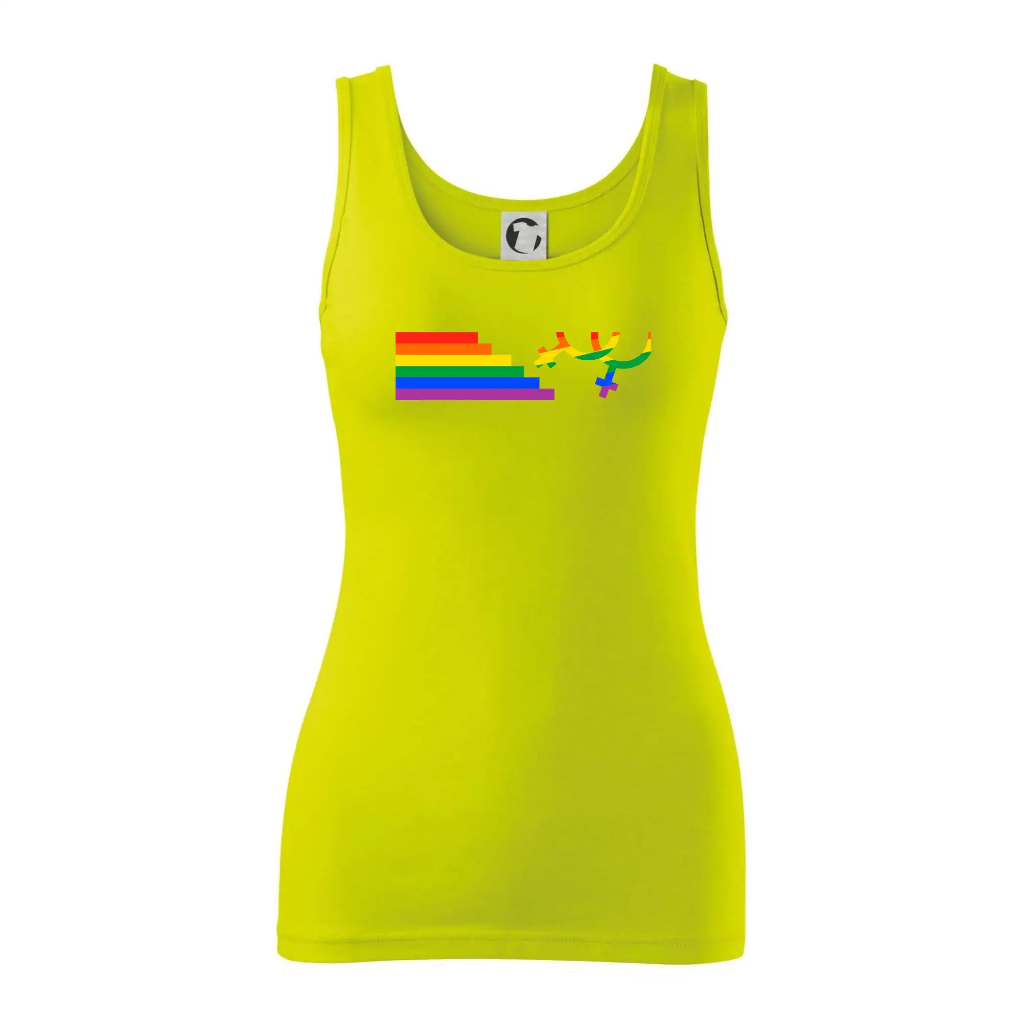 Tričká pre LGBT a Queer komunitu - Lesby symbol dúha - Dámske tielko