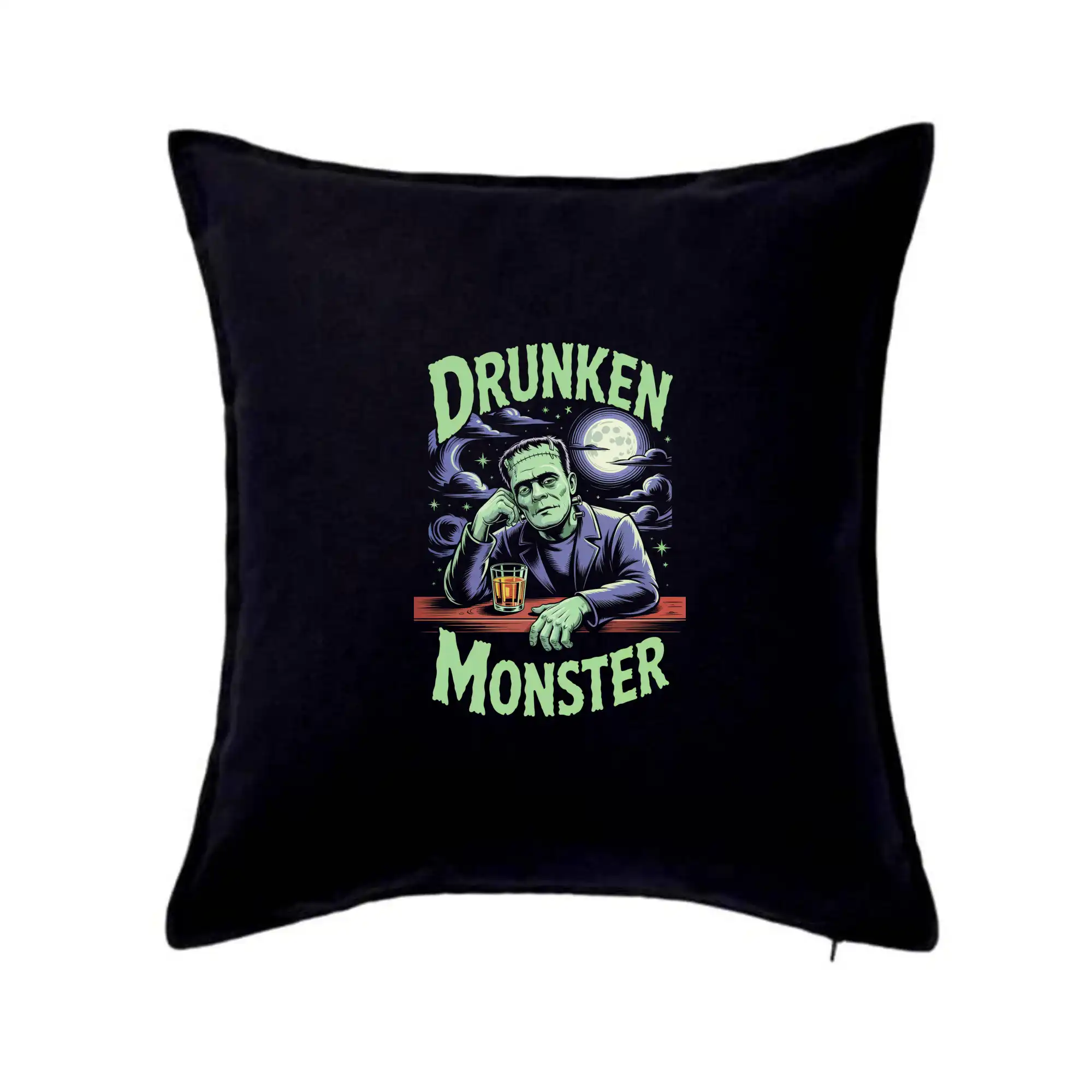 Vtipná tričká s motívmi pitie - ostatné - Drunken Monster - Vankúš 50x50