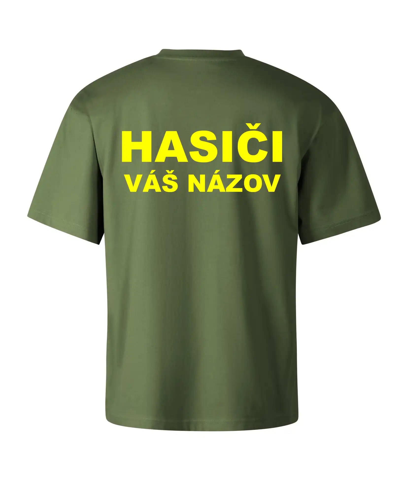 Hasiči - žltý nápis - váš názov zboru